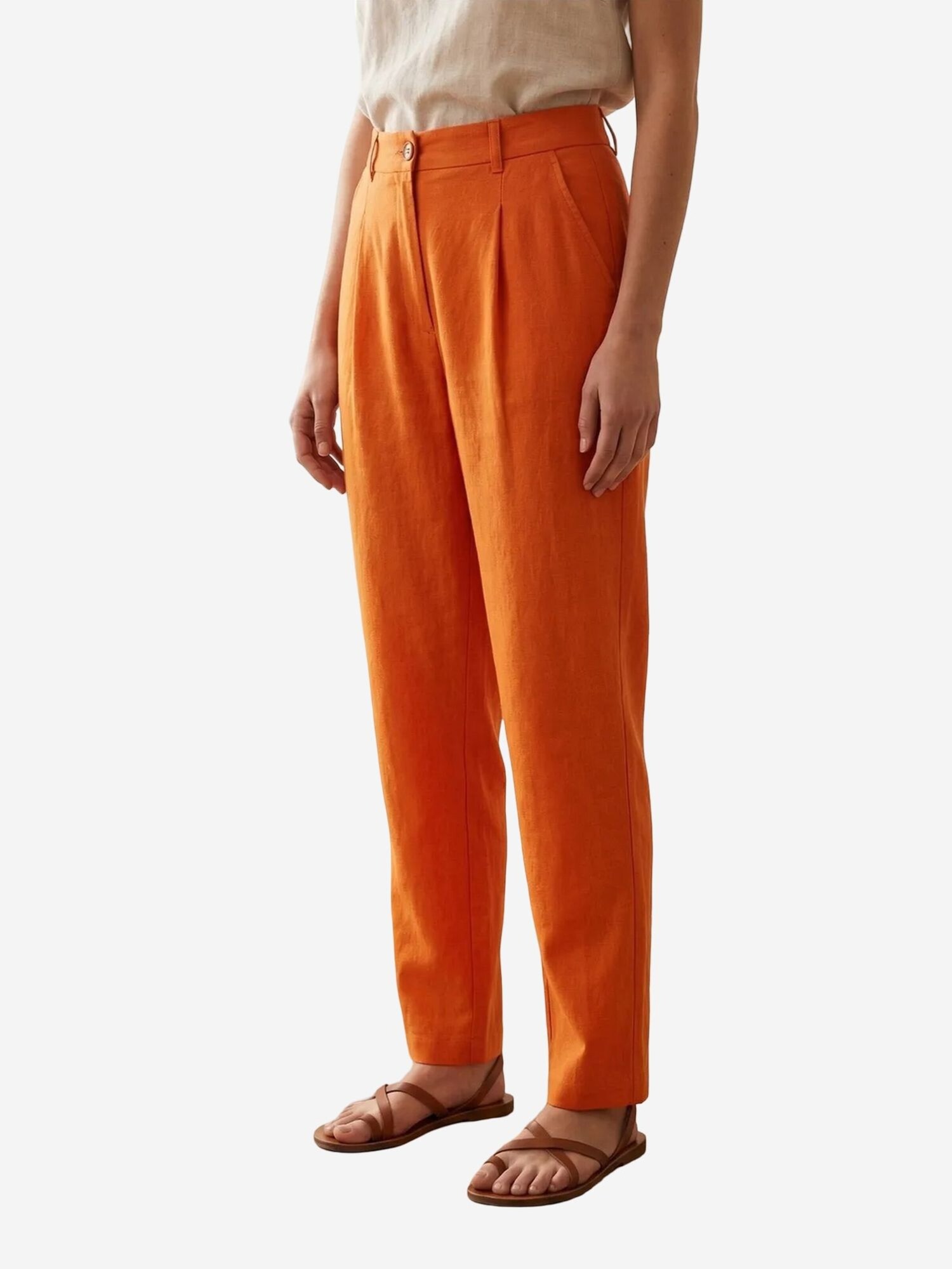 My fashion Hlače s naborima narančasta