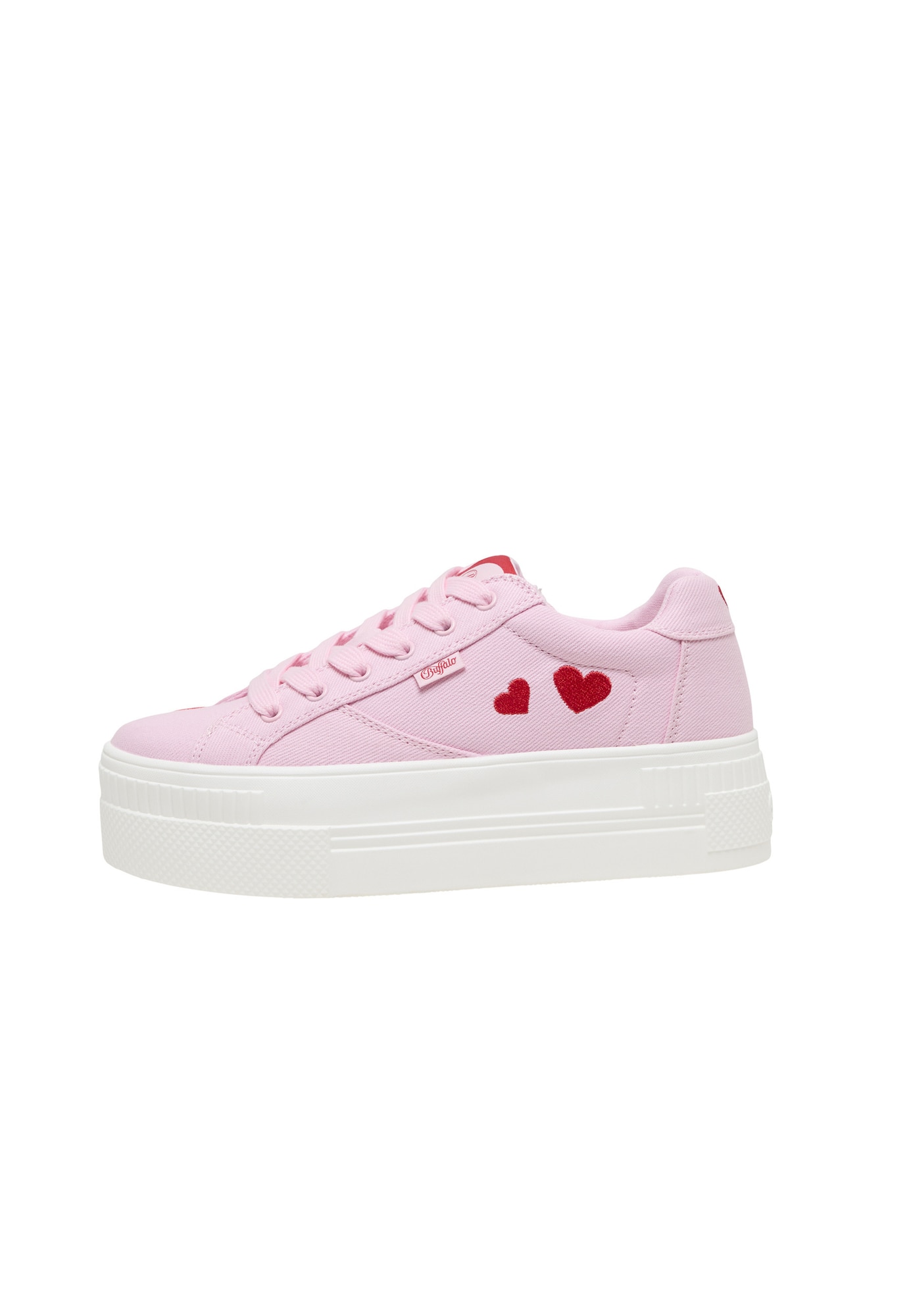 BUFFALO Zapatillas deportivas bajas 'Paired Heart'  rosa claro / rojo sangre