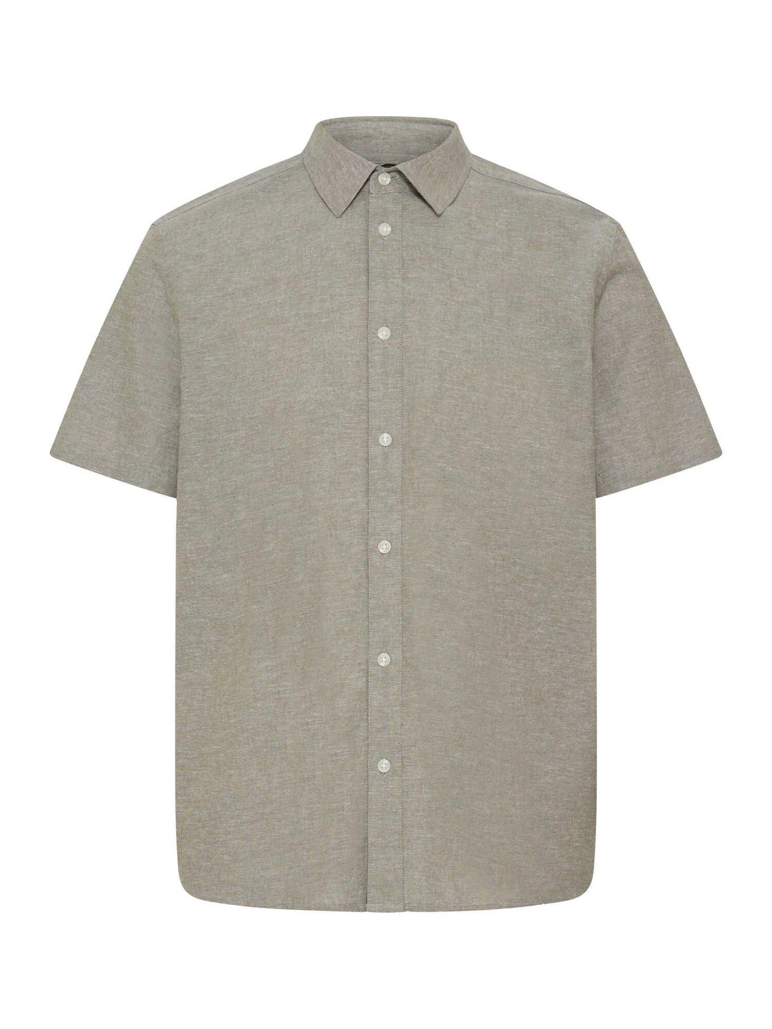 BLEND Camisa ' BHAban Slub Linen Mix '  oliva
