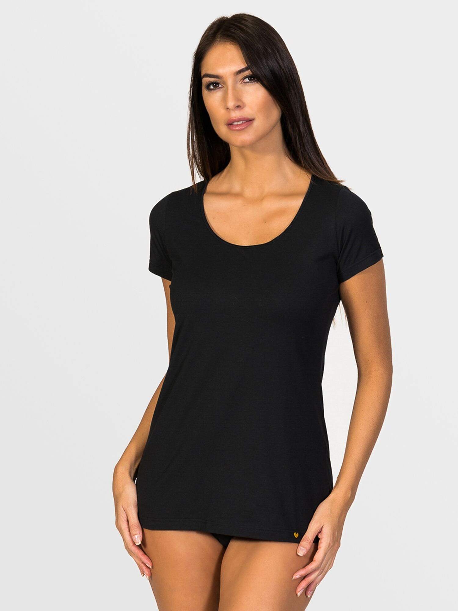zd ZERO DEFECTS Camiseta térmica 'Hera Short-sleeve Soy fiber'  negro