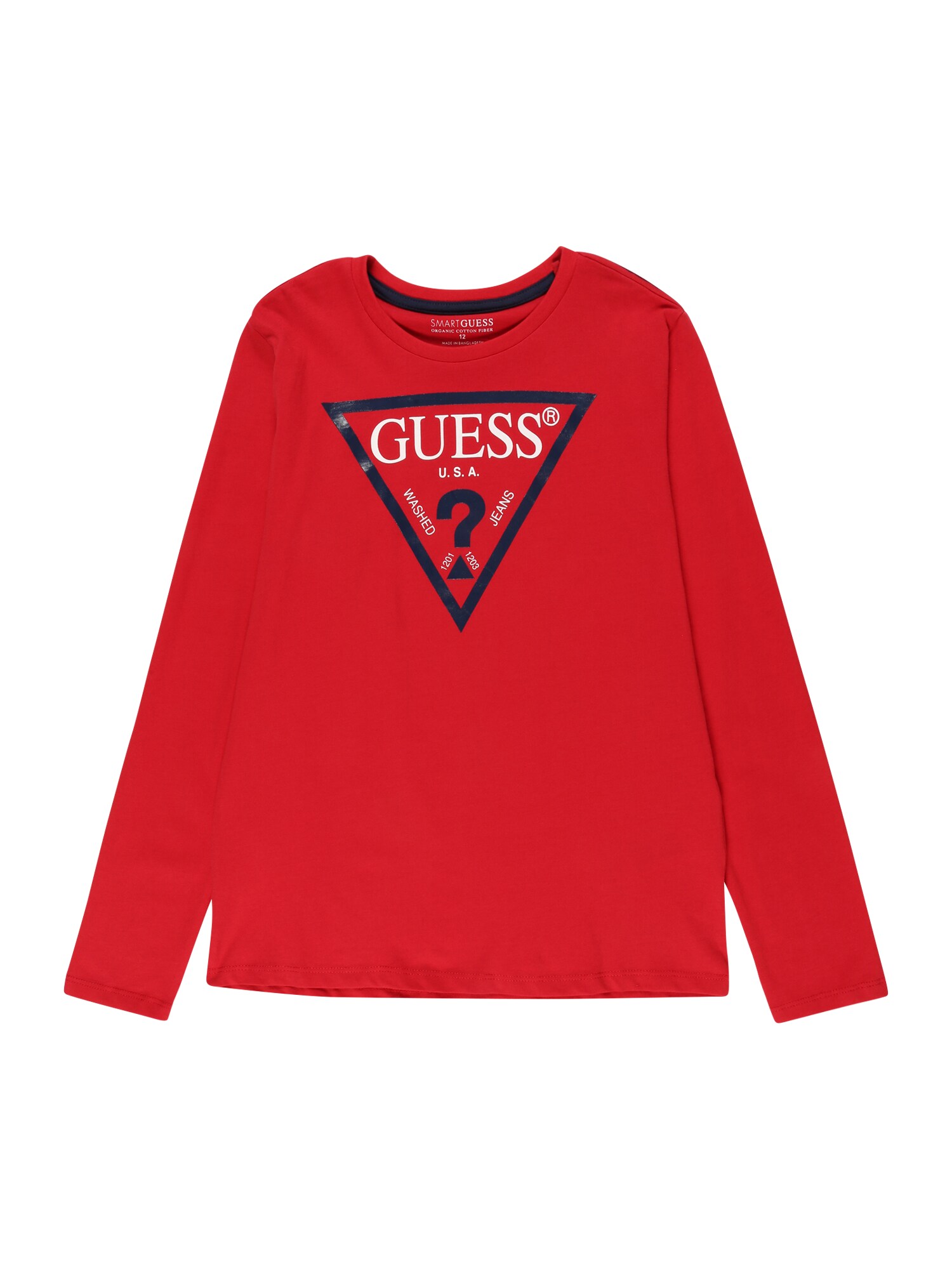 GUESS Póló  sötétkék / piros / fehér akciós termékkép 1