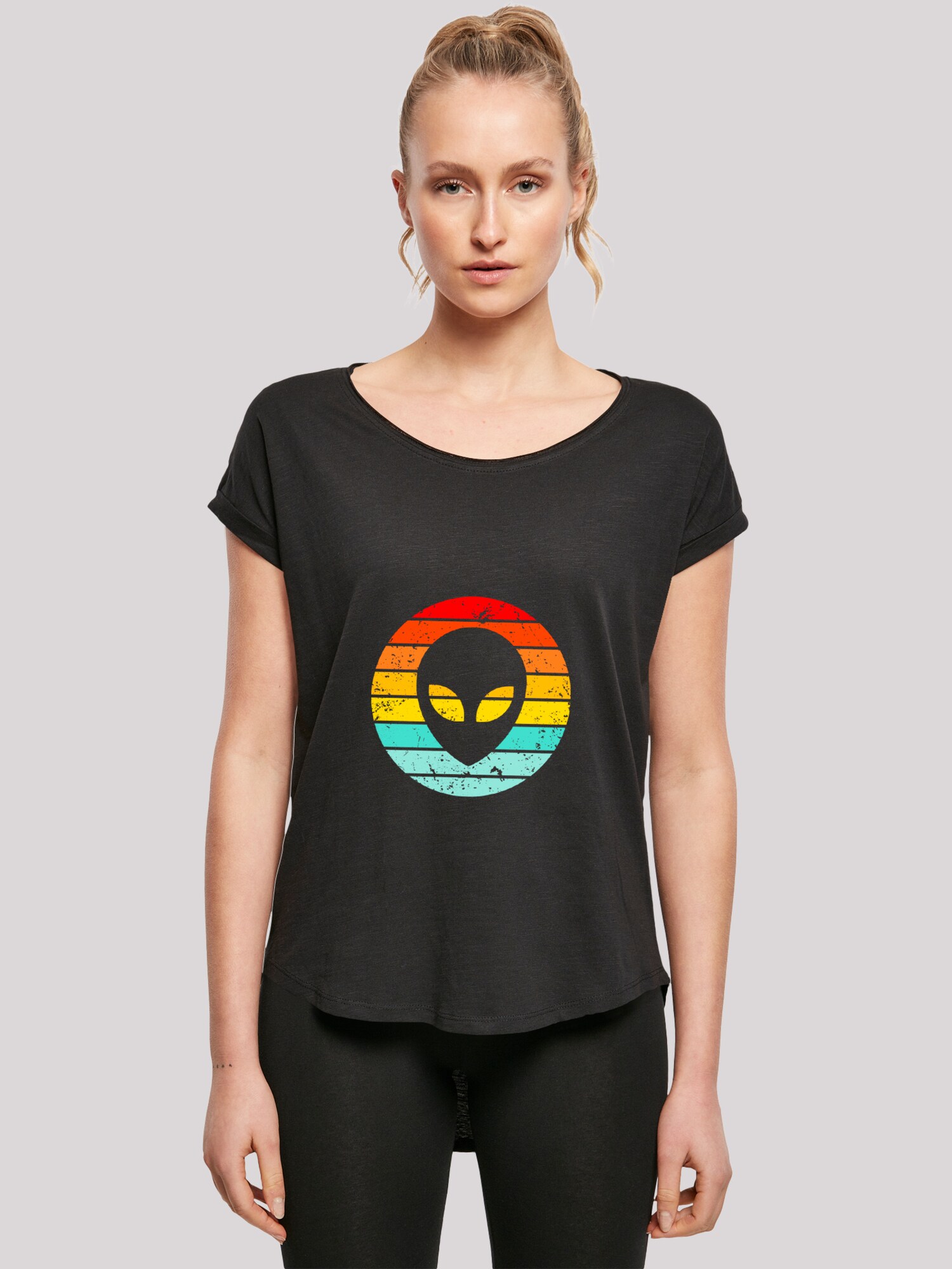 Thumbnail - F4NT4STIC T-Shirt Alien Retro Sonnenuntergang