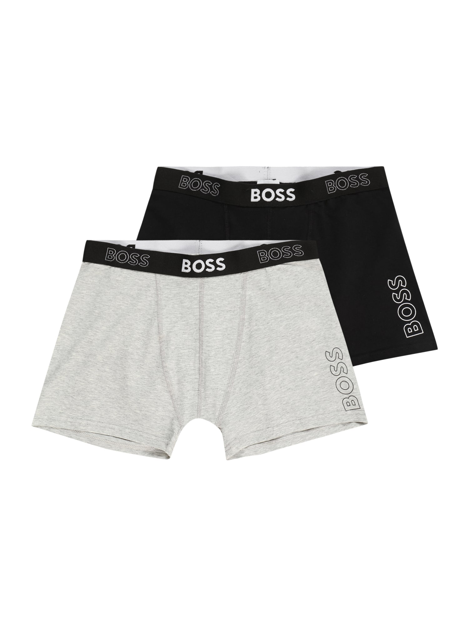 BOSS Kidswear Nohavičky  svetlosivá / čierna / biela