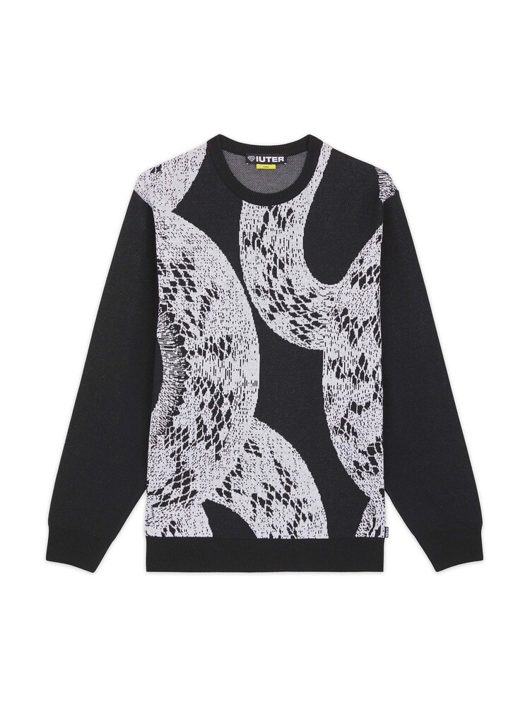 IUTER Pullover 'Boa' Herren Größe XS schwarz / weiß