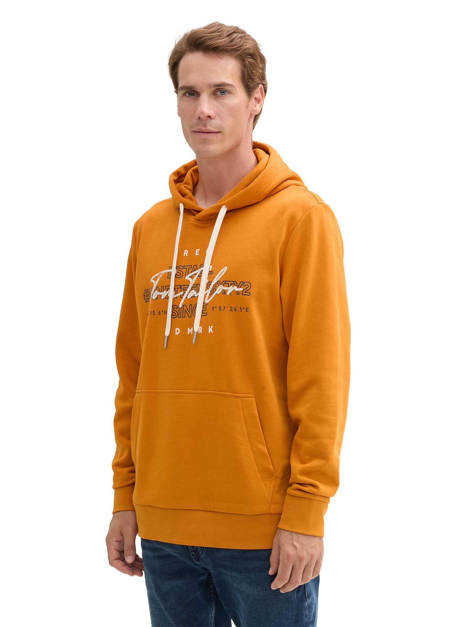 TOM TAILOR Tréning póló  narancs / fekete / fehér termék 2. képe
