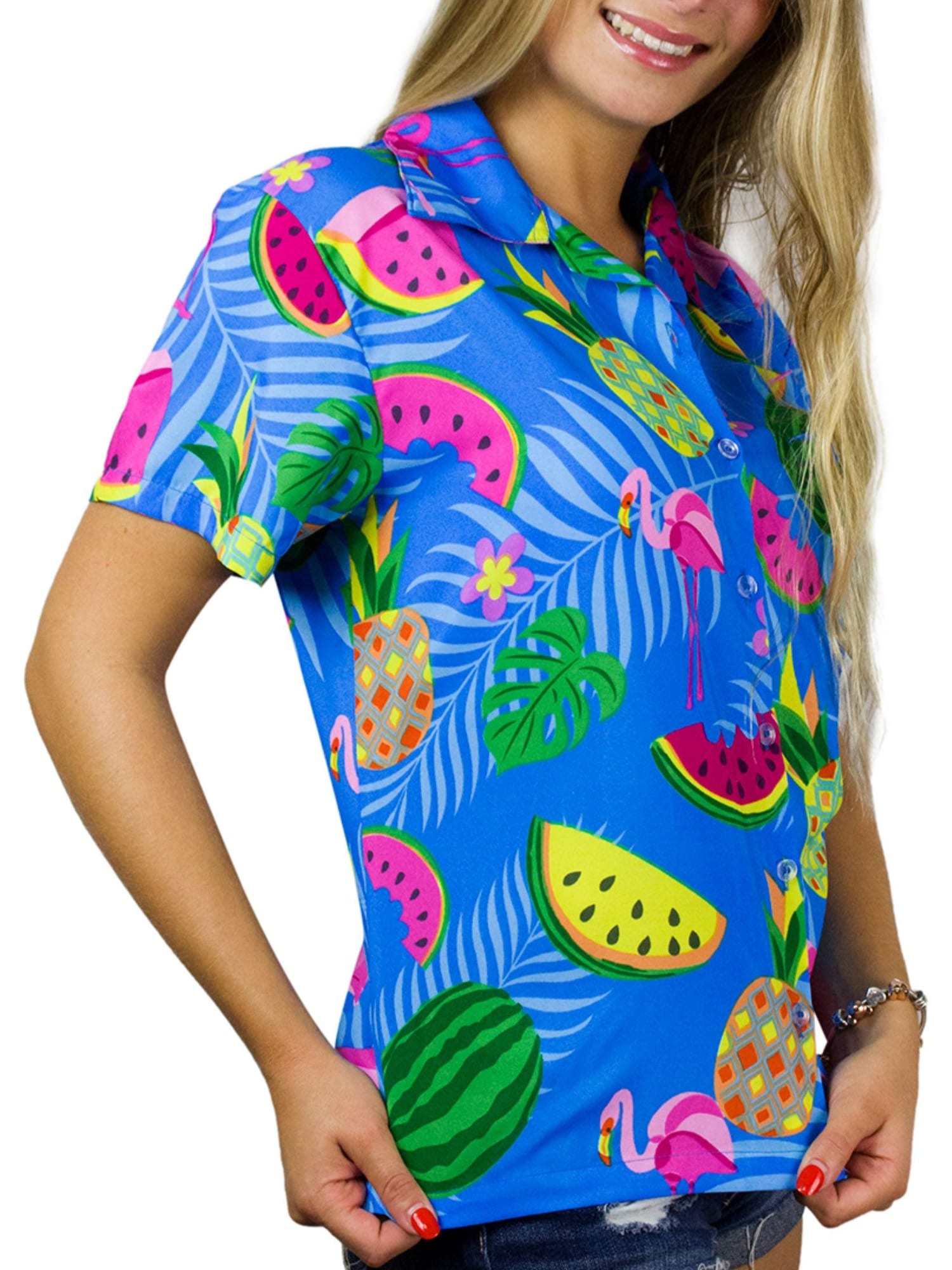 Thumbnail - King Kameha Bluse Flamingo Melone