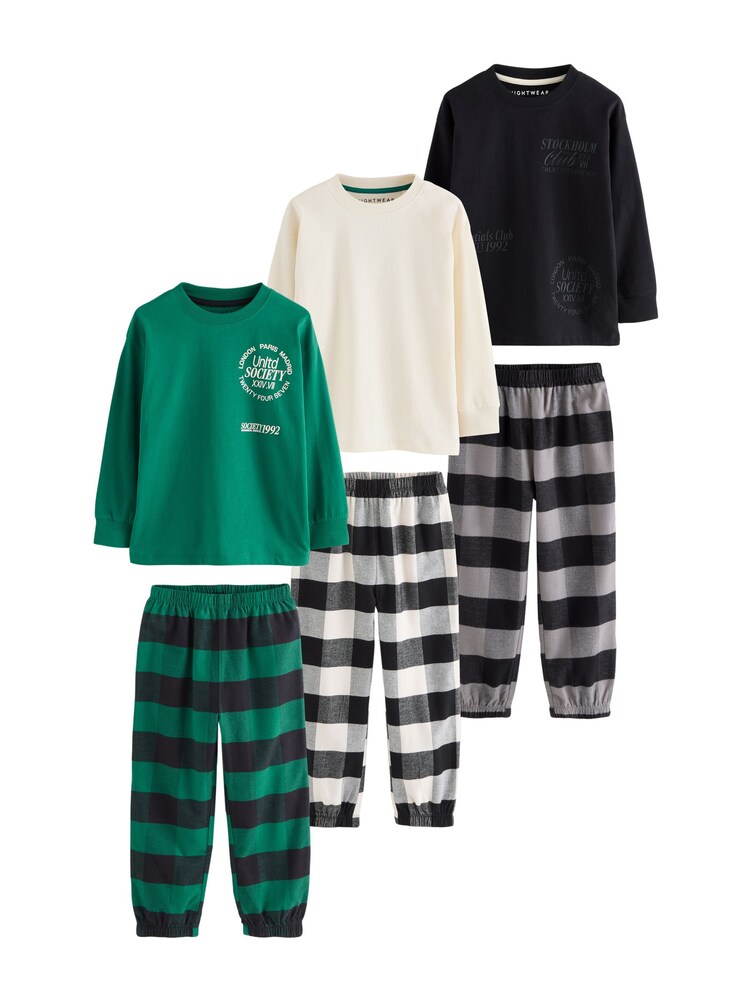 Next Schlafanzug Jungen Größe 164 grau / grün / schwarz / weiß