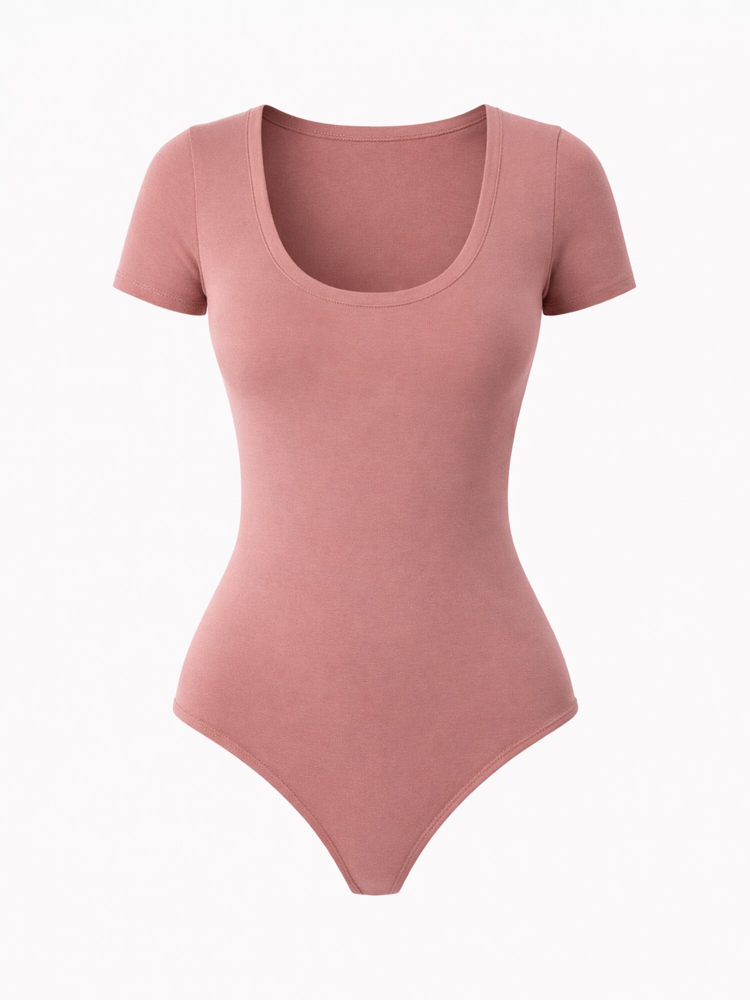 LEAFLETIC Body 'Leafletic Women’s Short Sleeve U-Neck Bodysuit' altrosa