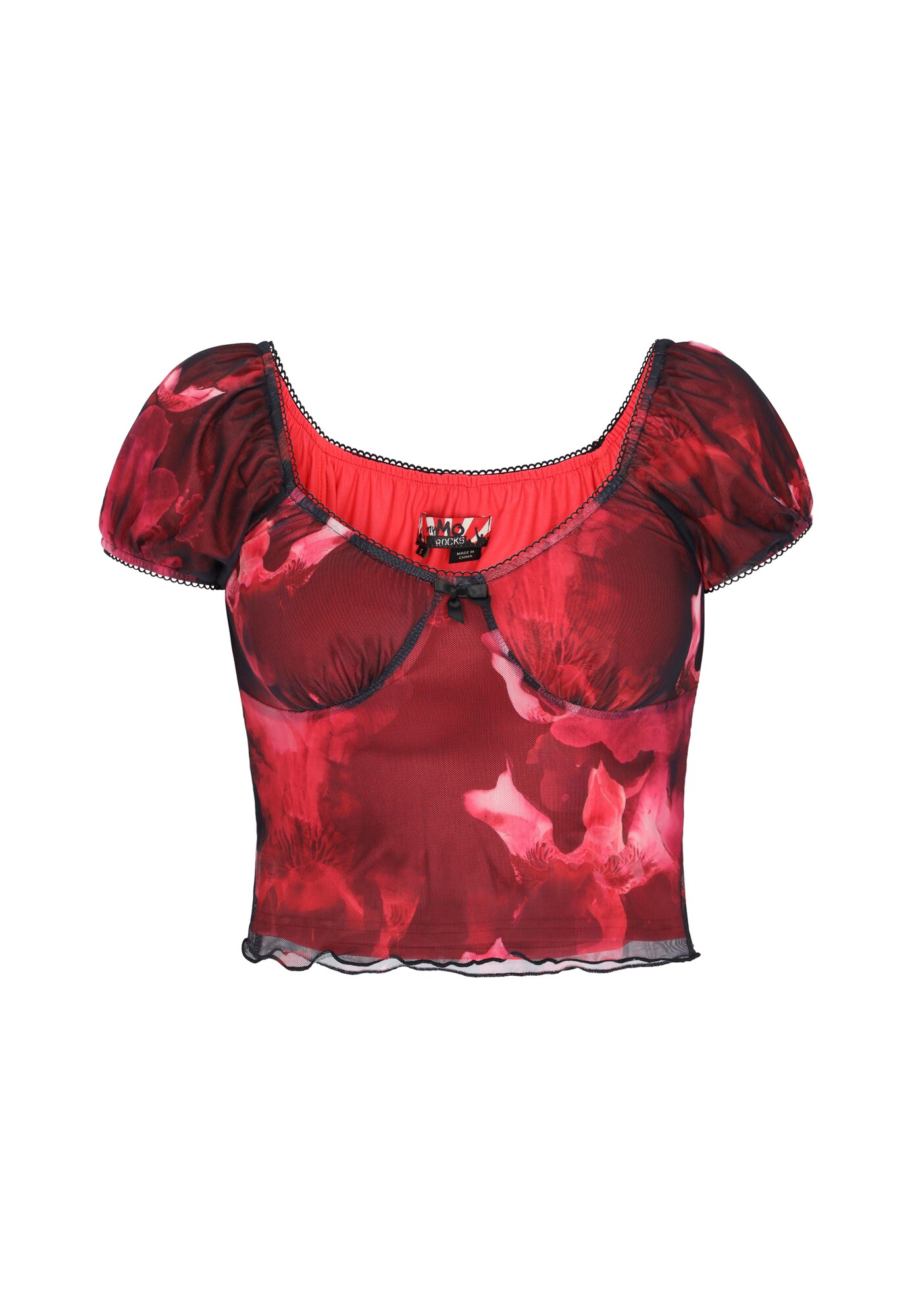 myMo ROCKS Blusa  rosa claro / rosa oscuro / rojo / burdeos