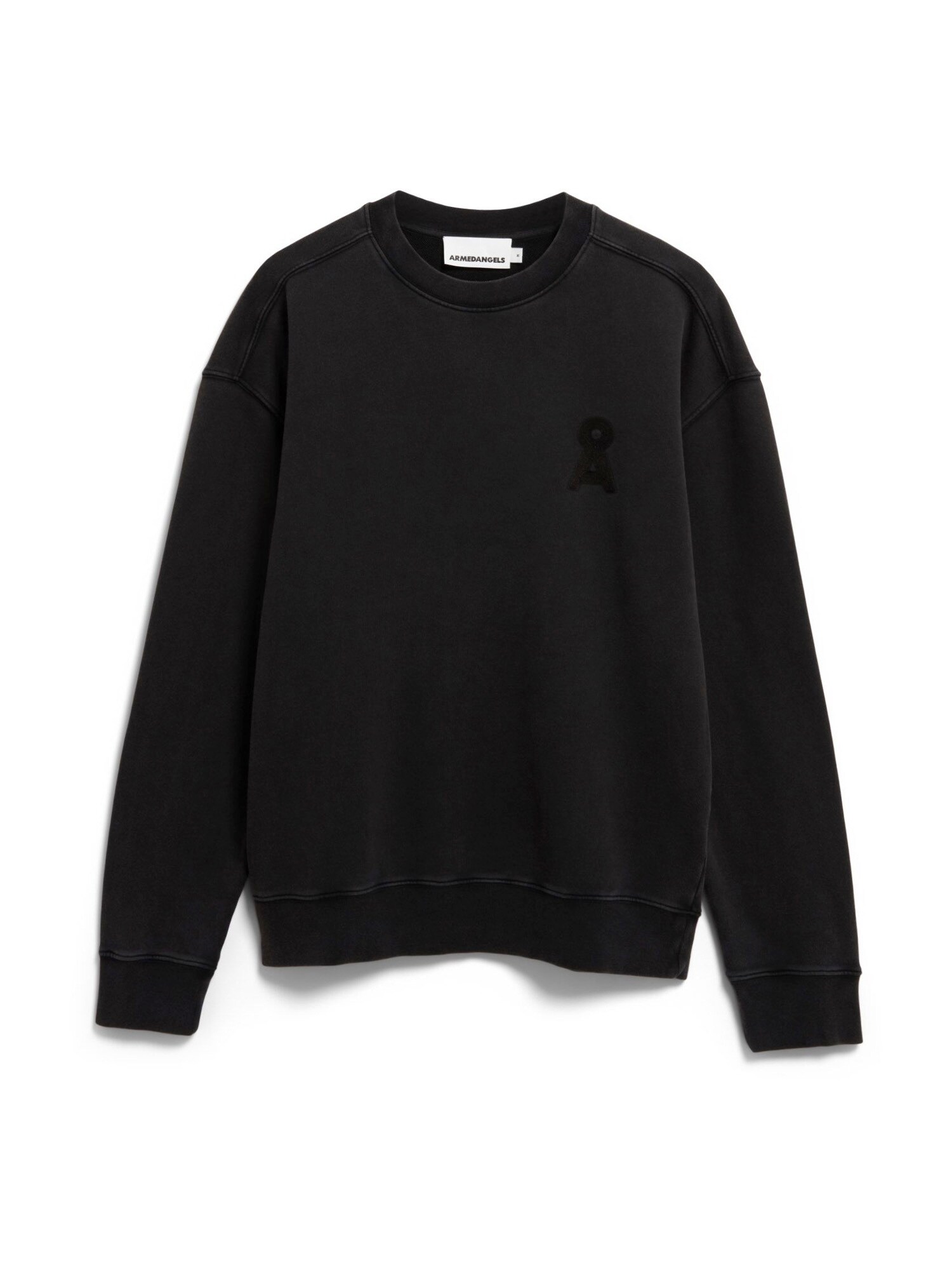 ARMEDANGELS Bluză de molton ICONIC Å GMT DYE negru