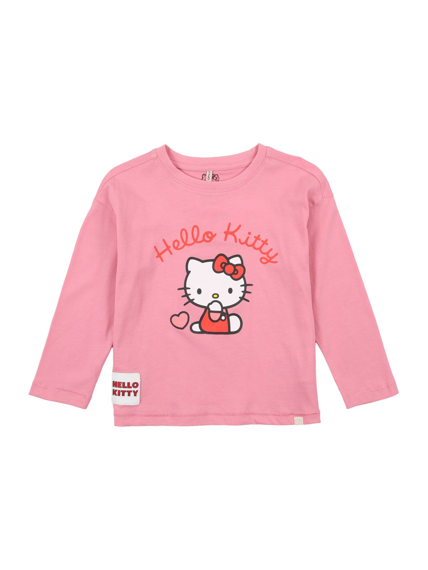 Only Mini Tricou 'KMGHELLO'  roz / roșu orange / alb