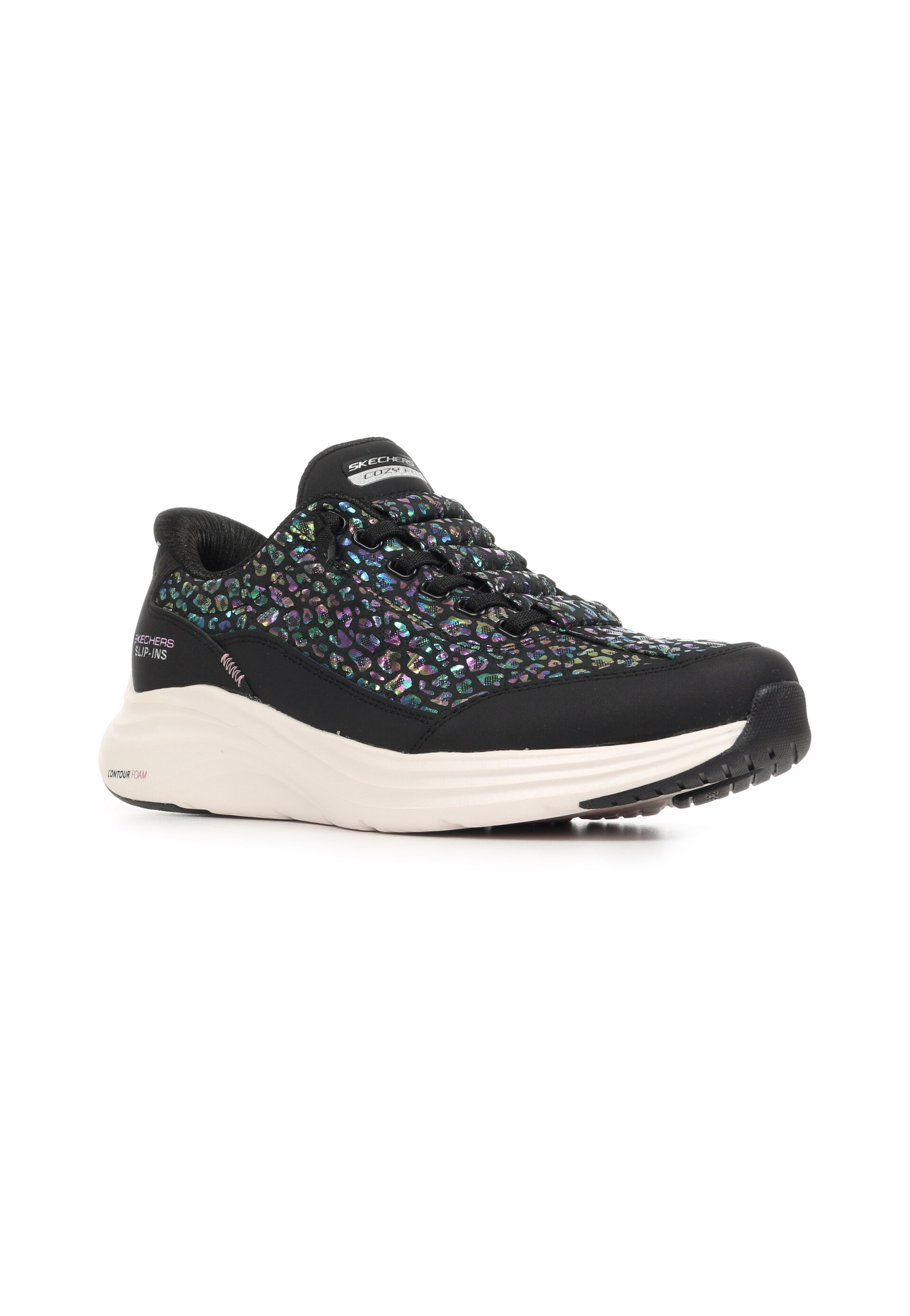 SKECHERS Låg sneaker 'CONTOUR FOAM-RADIANT GLOW' grön / lila sneakers dam