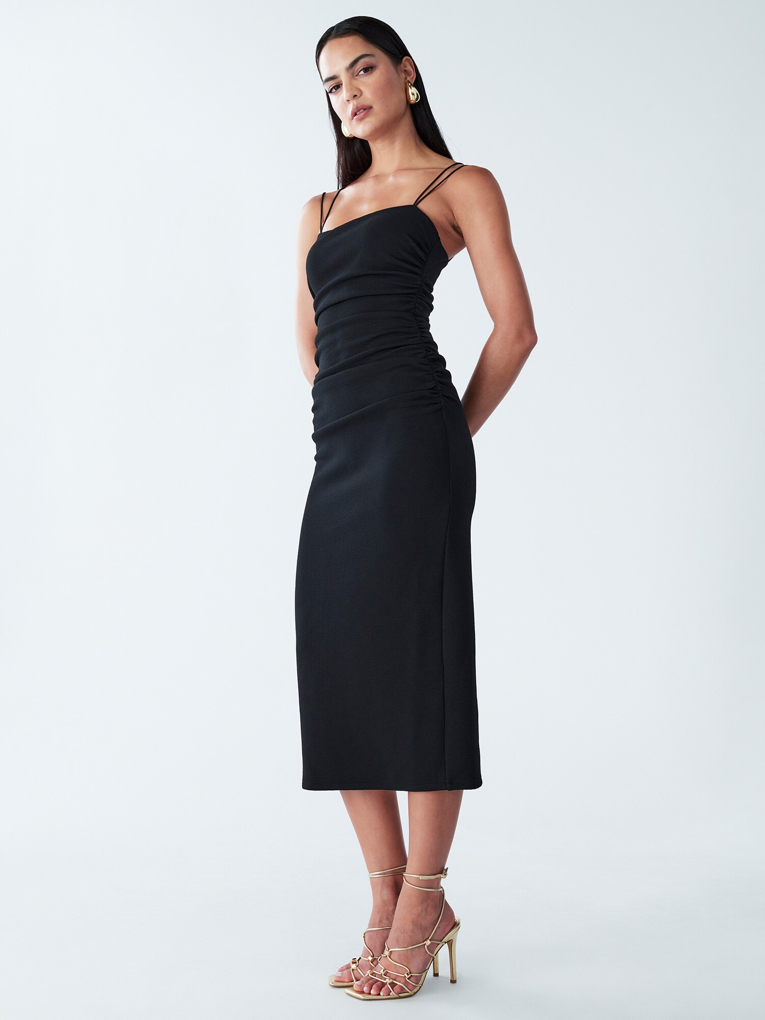 BWLDR Ruha 'RYETTE MIDI DRESS'  fekete akciós termékkép 1
