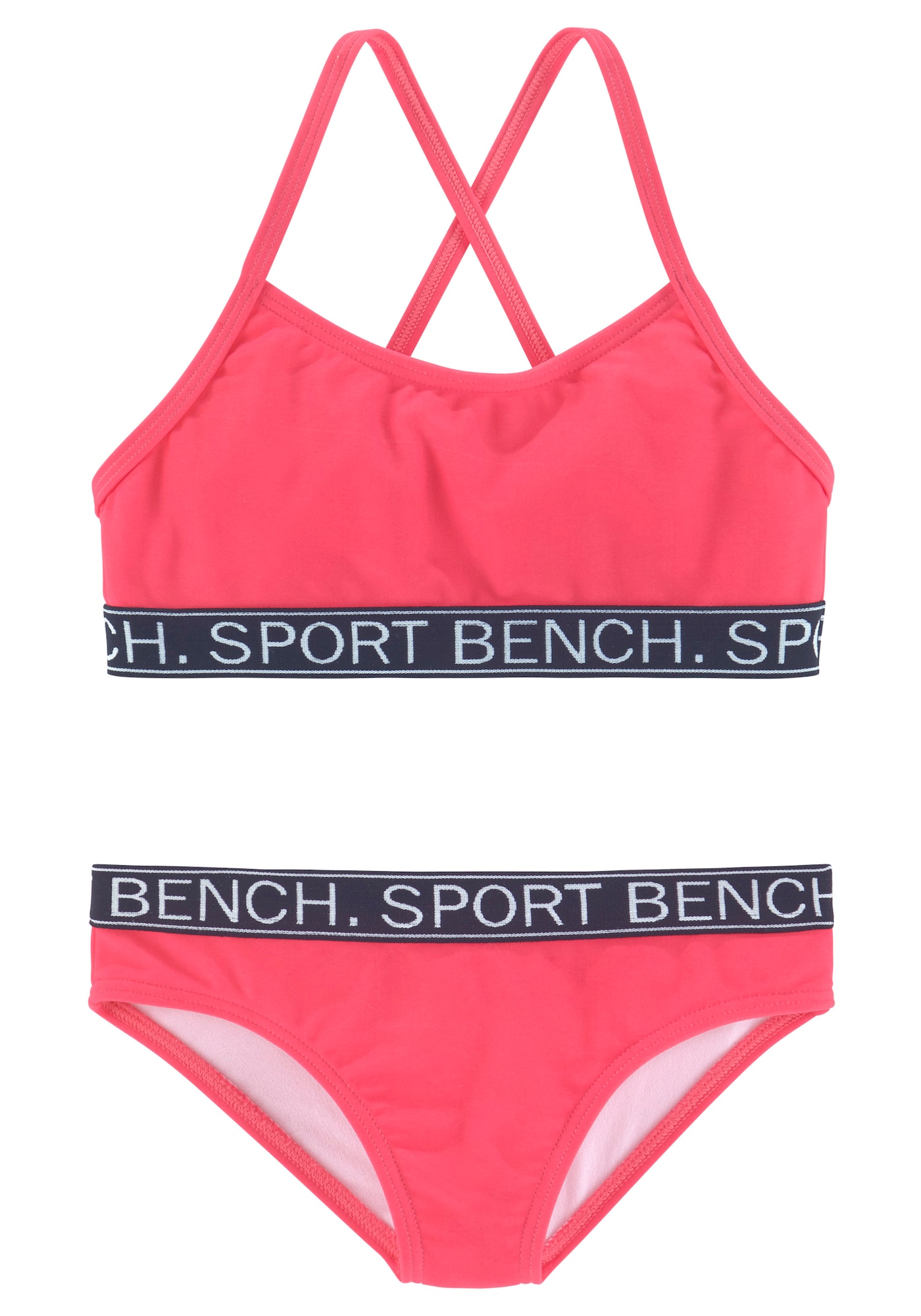 BENCH Bikinis rožinė / juoda