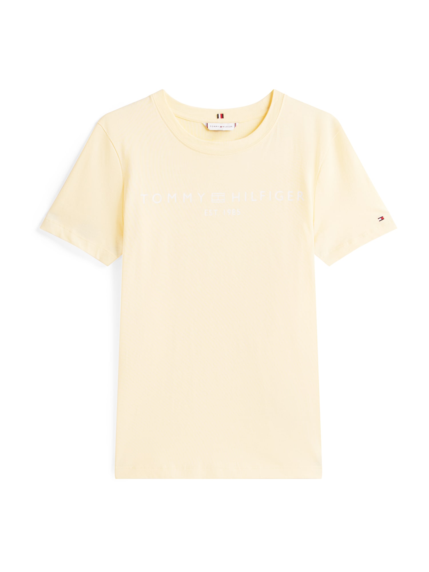 TOMMY HILFIGER Tričko  svetložltá / biela