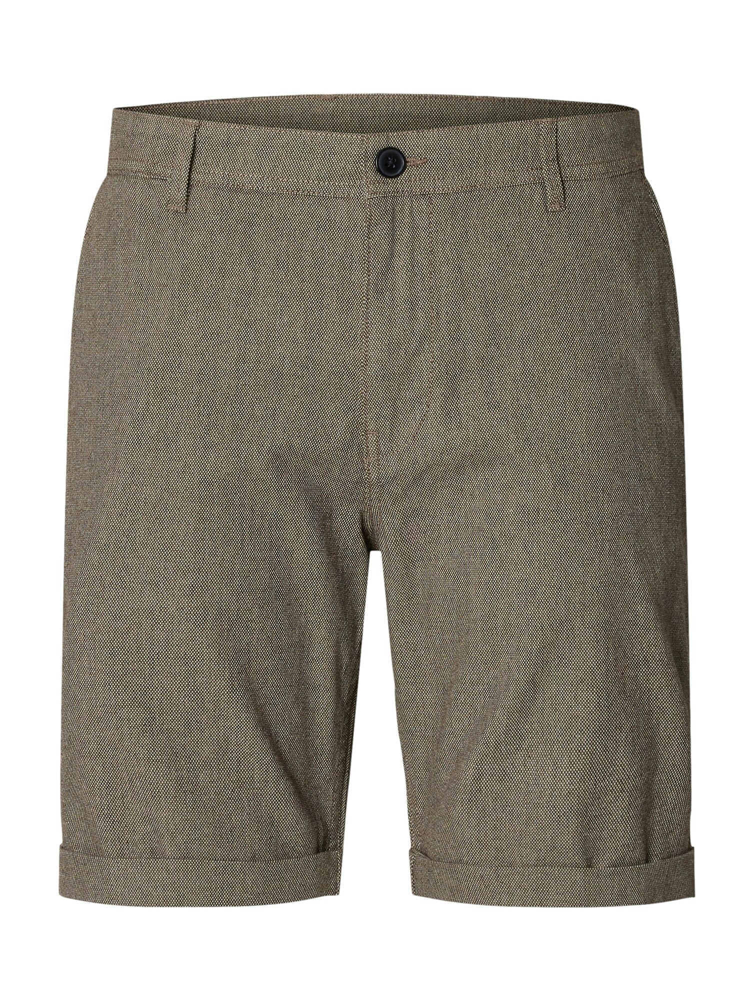 SELECTED Pantaloni eleganți 'SLHLuton'  oliv / alb