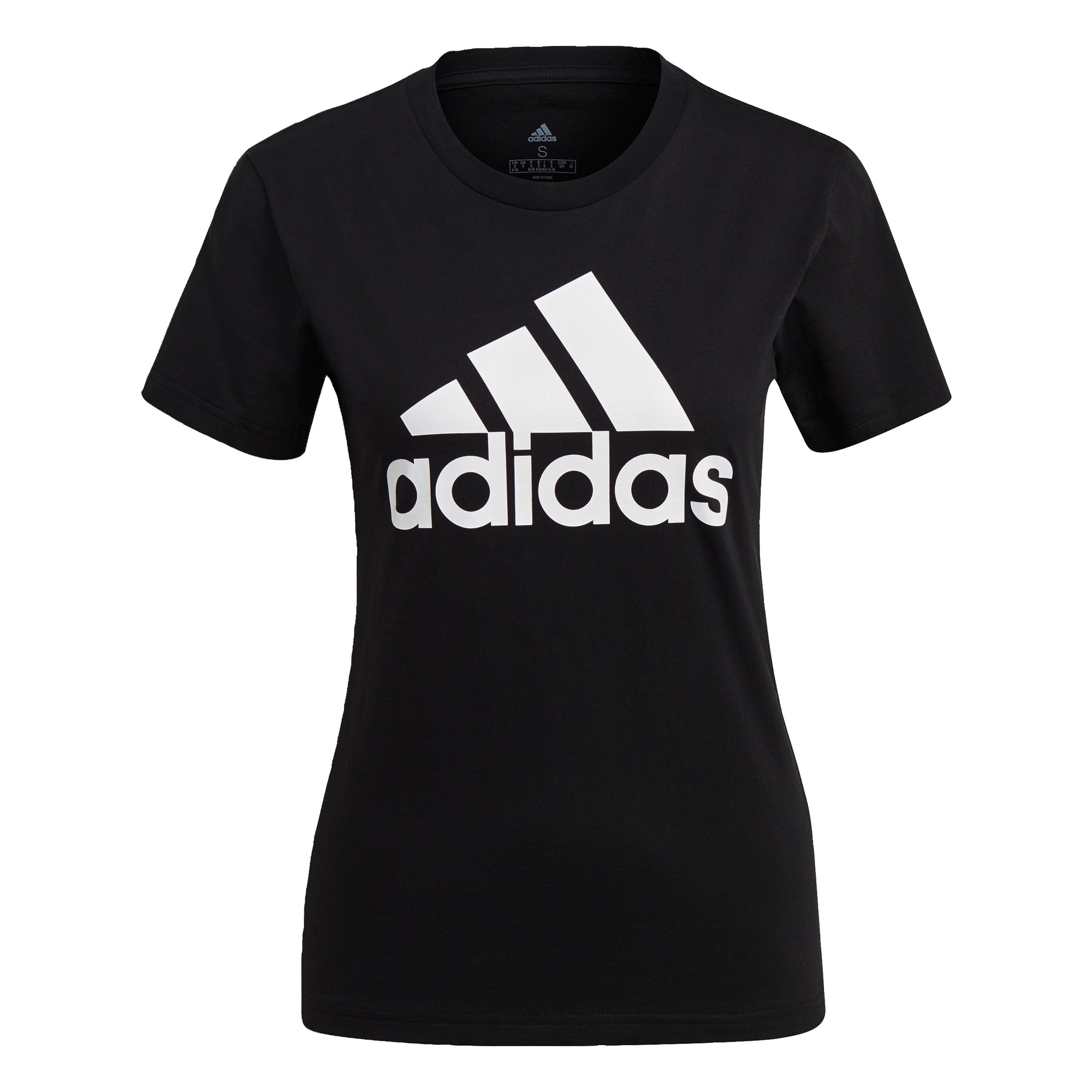 ADIDAS SPORTSWEAR Функционална тениска 'Essentials'  черно / бяло