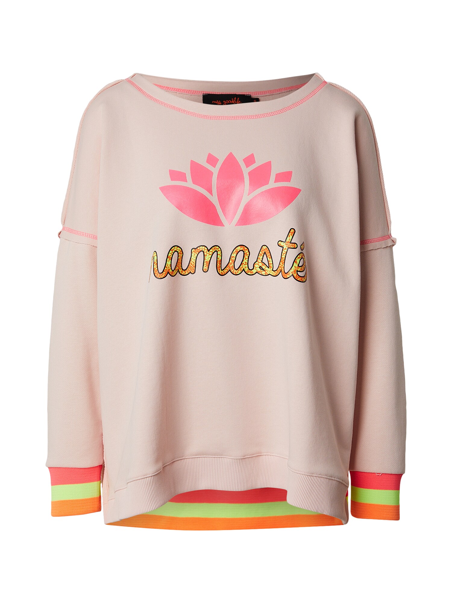 miss goodlife Bluză de molton Namasté  galben / portocaliu / roz / rosé