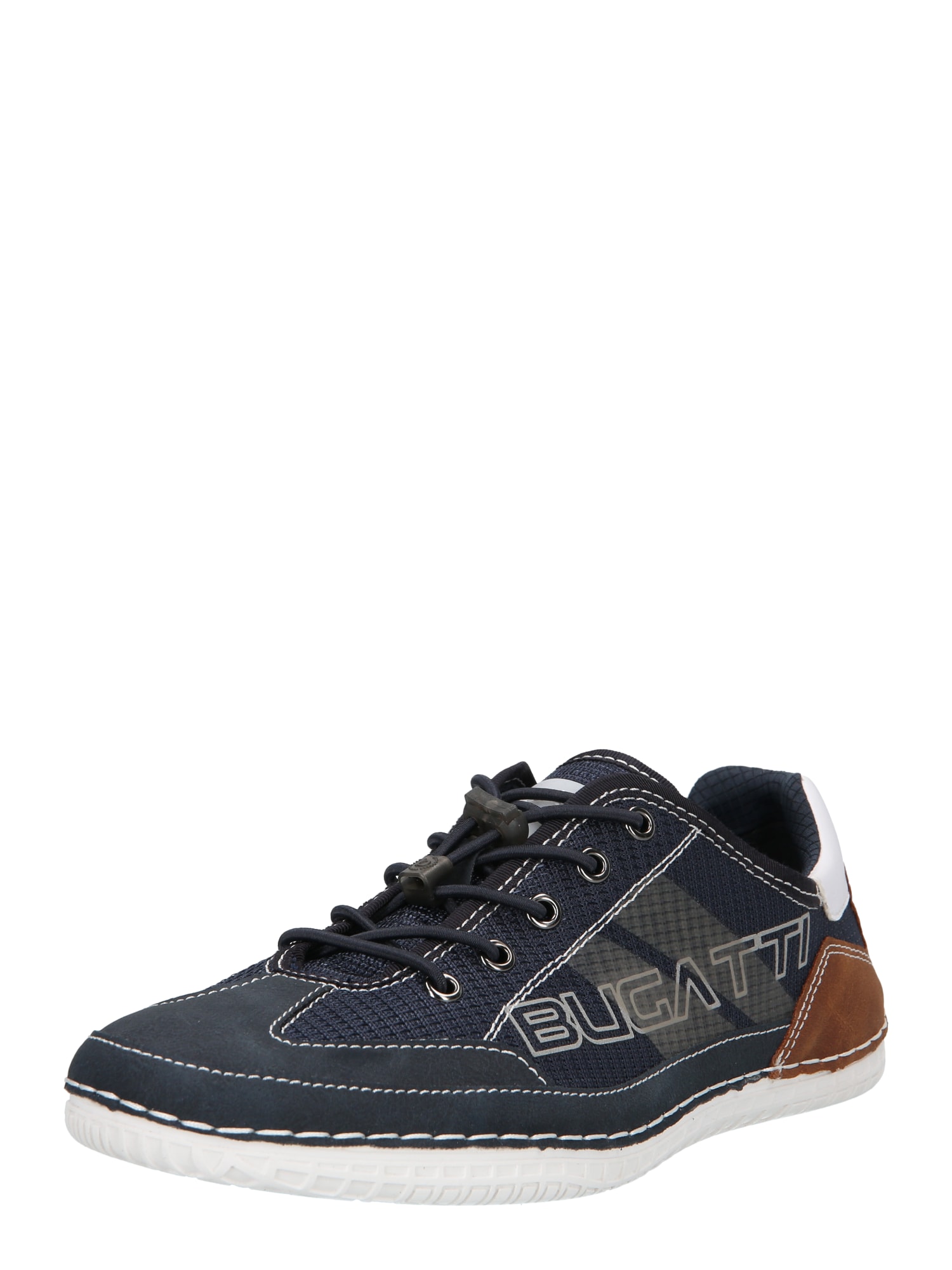bugatti Sneaker low 'Bimini'  albastru marin / maro / gri fumuriu / alb