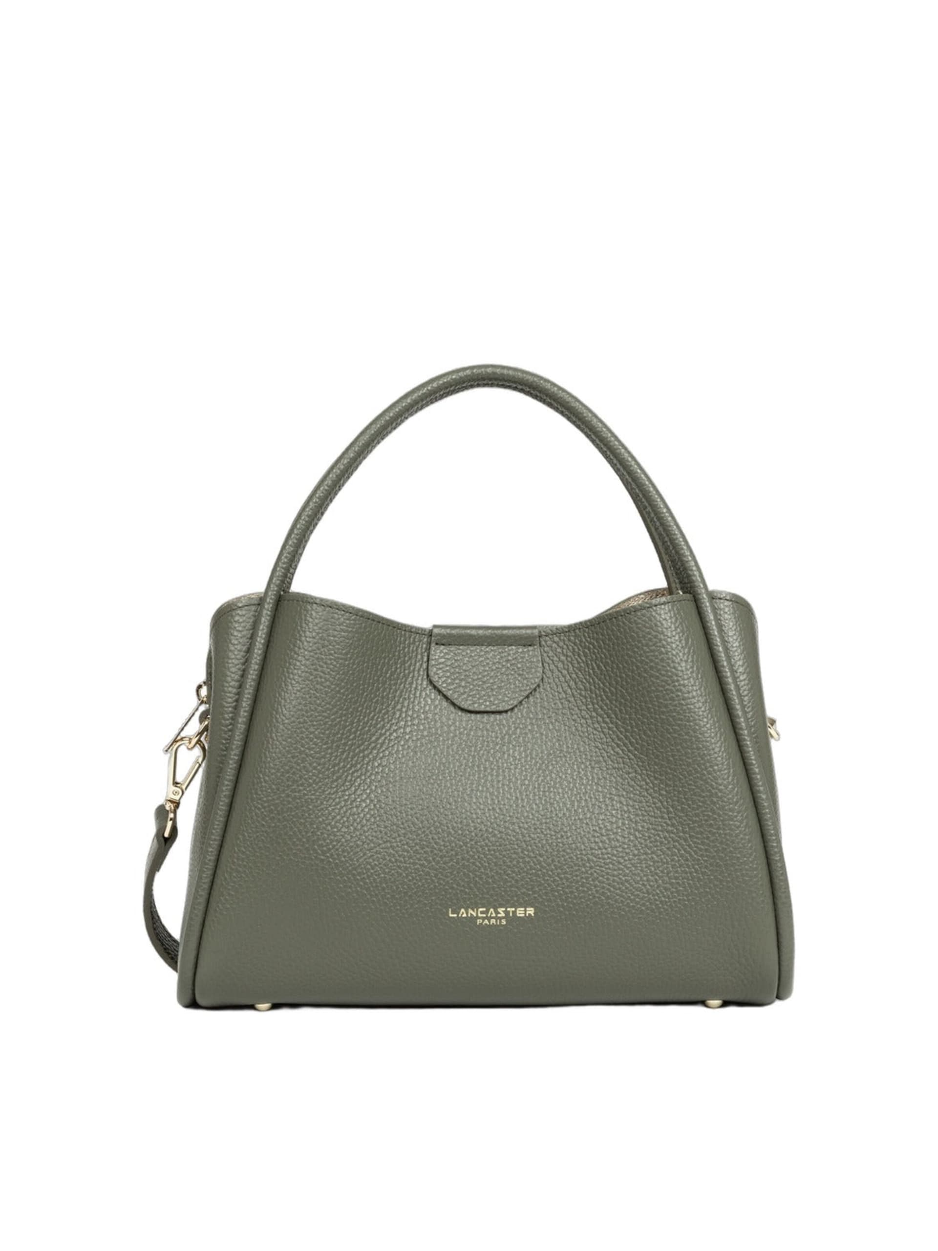 LANCASTER Paris Handväska 'Lancaster Sac à main Aimantée M Ida Double Cuir Kaki Fumé' dam