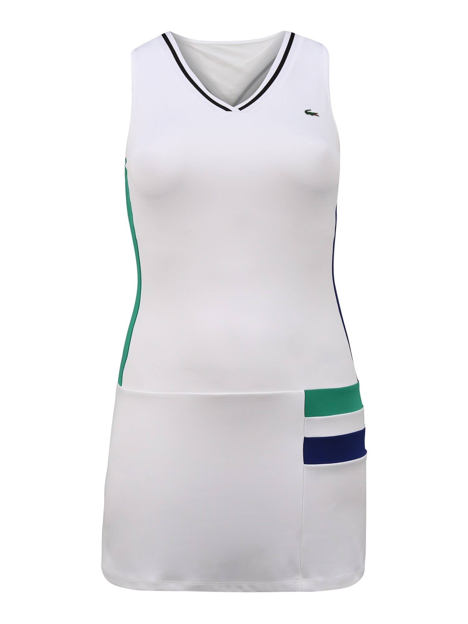 Lacoste Sport Sportinė suknelė 'TECHNIQUE'  balta / žalia / tamsiai mėlyna