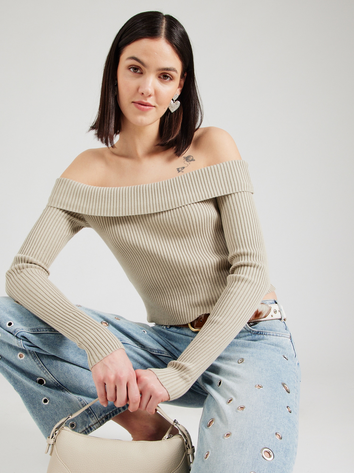 STUDIO SELECT Pulóver 'Greta'  khaki termék 2. képe