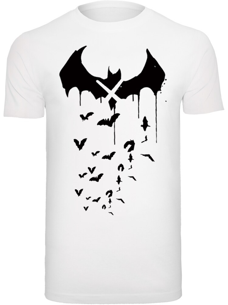 F4NT4STIC T-Shirt 'DC Comics Batman Arkham Knight Bats' Herren Größe S schwarz / weiß