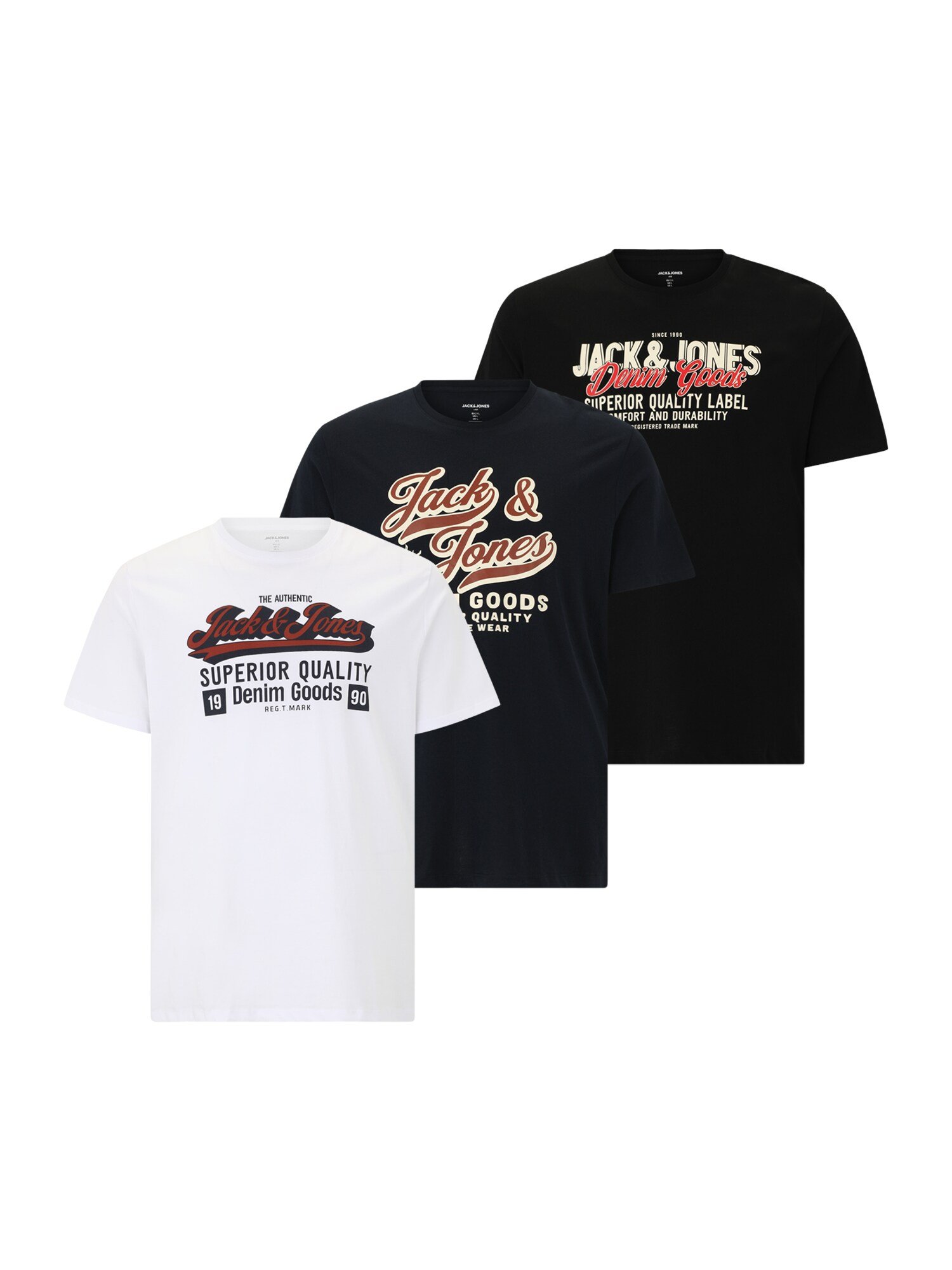 Jack & Jones Plus Póló  piros / fekete / fehér akciós termékkép 1