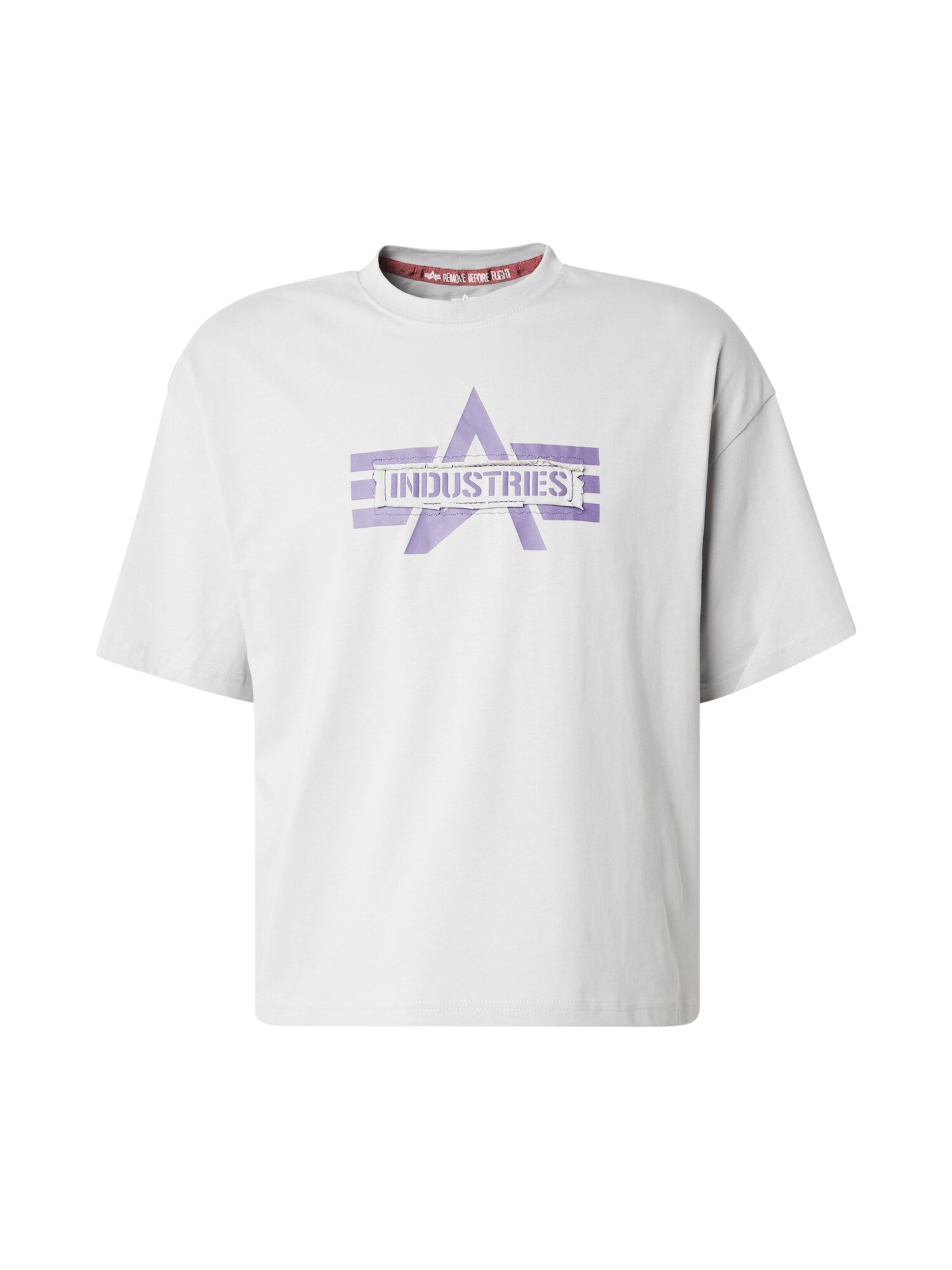ALPHA INDUSTRIES Tricou  gri deschis / mov închis