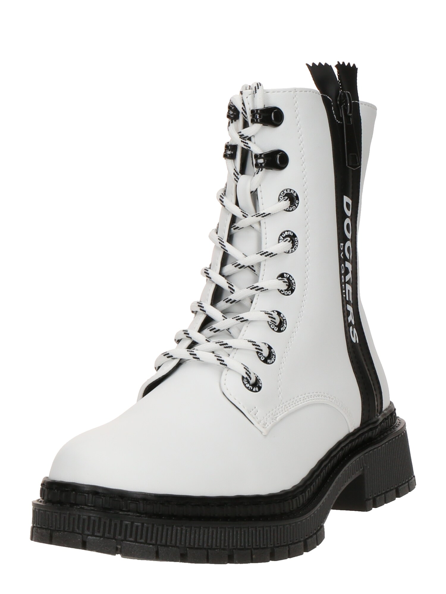 Dockers by Gerli Ghete cu șireturi  negru / alb