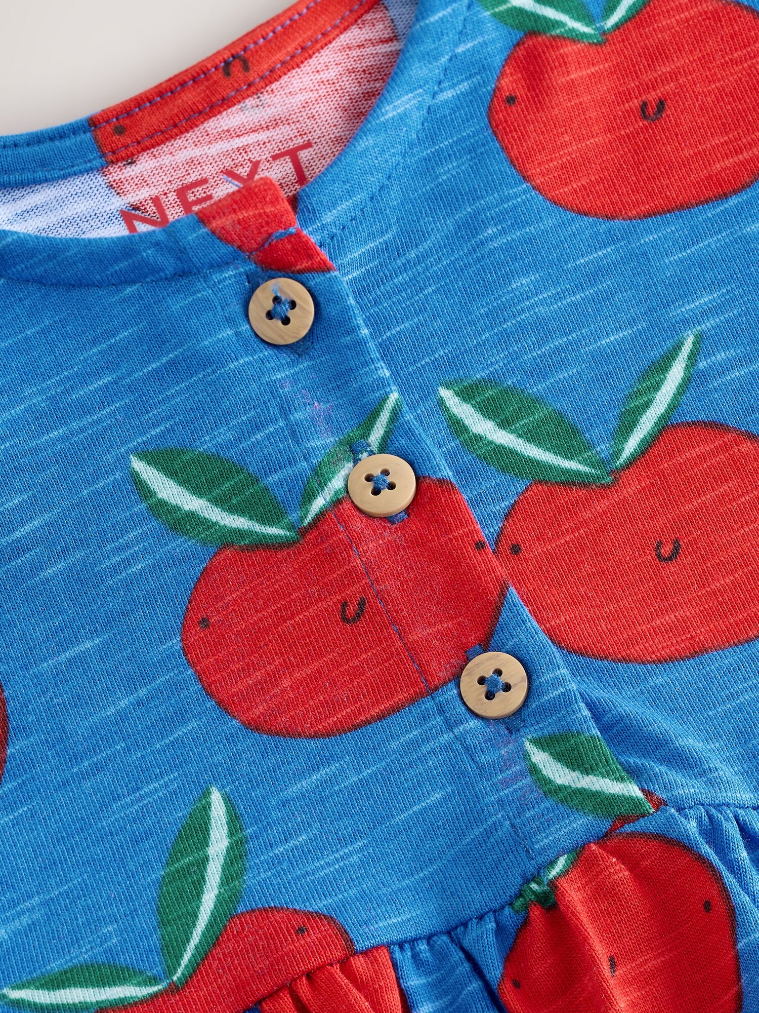 Thumbnail - Kurzärmliges Kleid aus 100% Baumwoll-Jersey Regular Fit