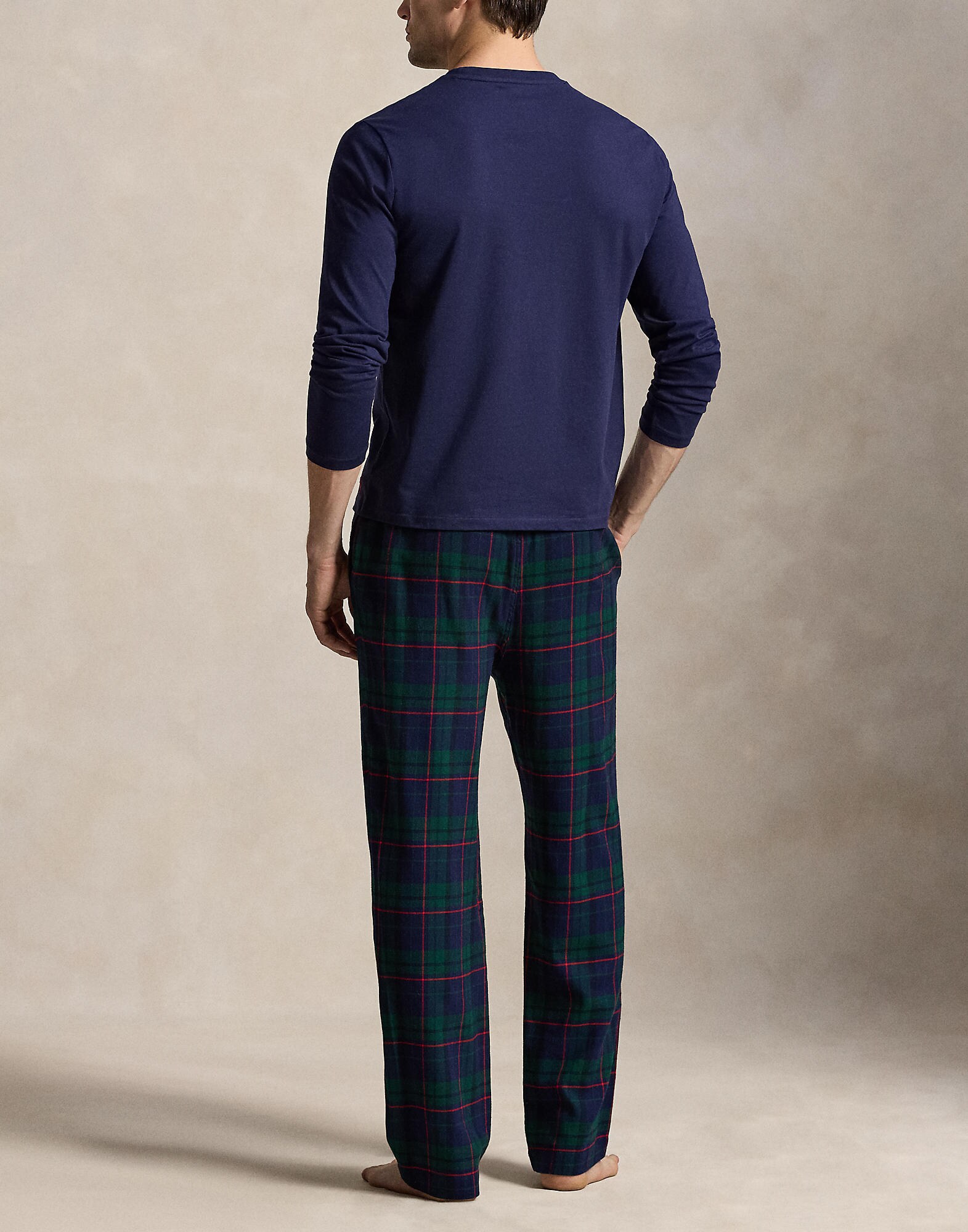 Polo Ralph Lauren Pijama largo navy / verde oscuro / granadina – imagen 3