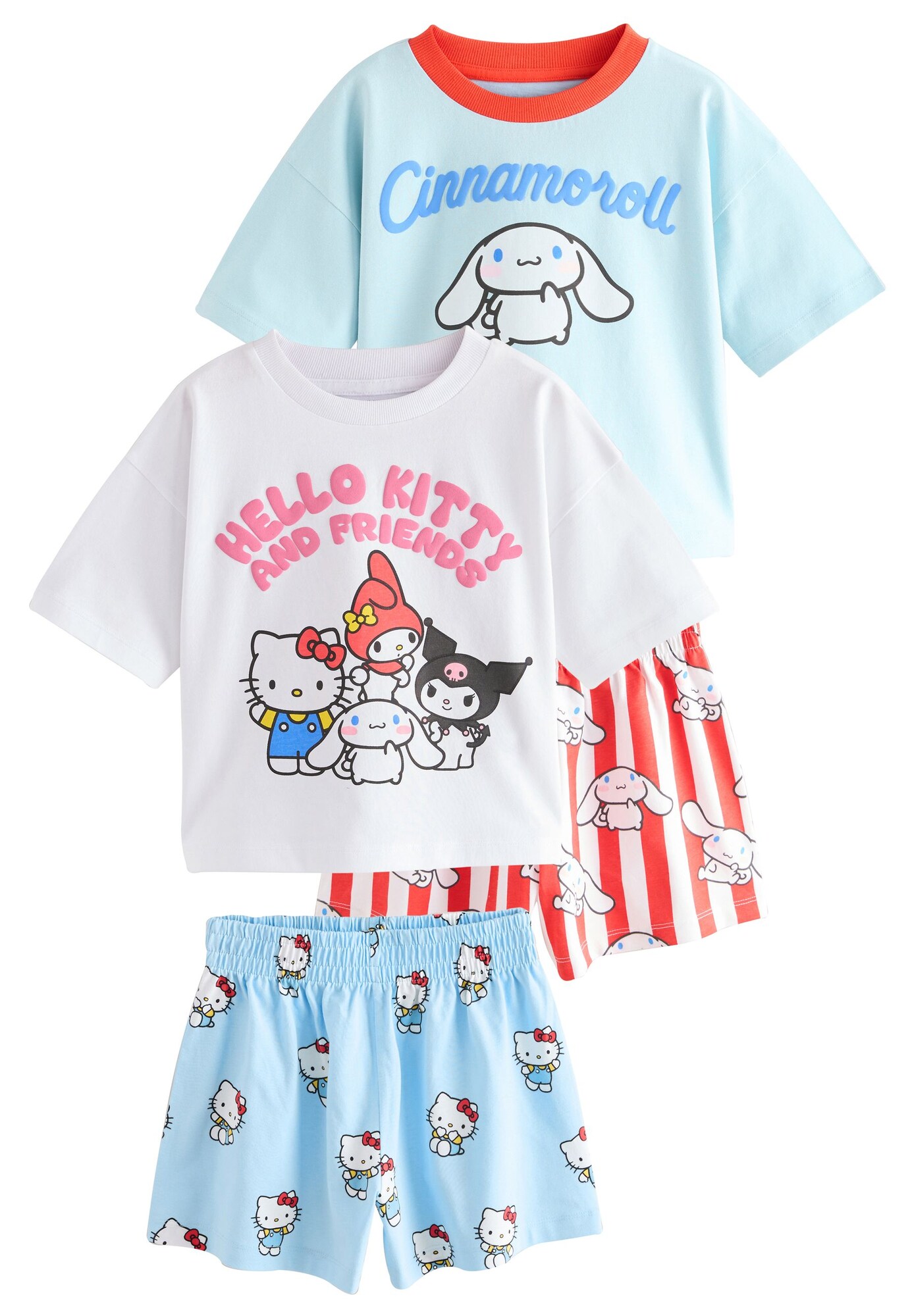 Next Pijamale  albastru / roșu / alb