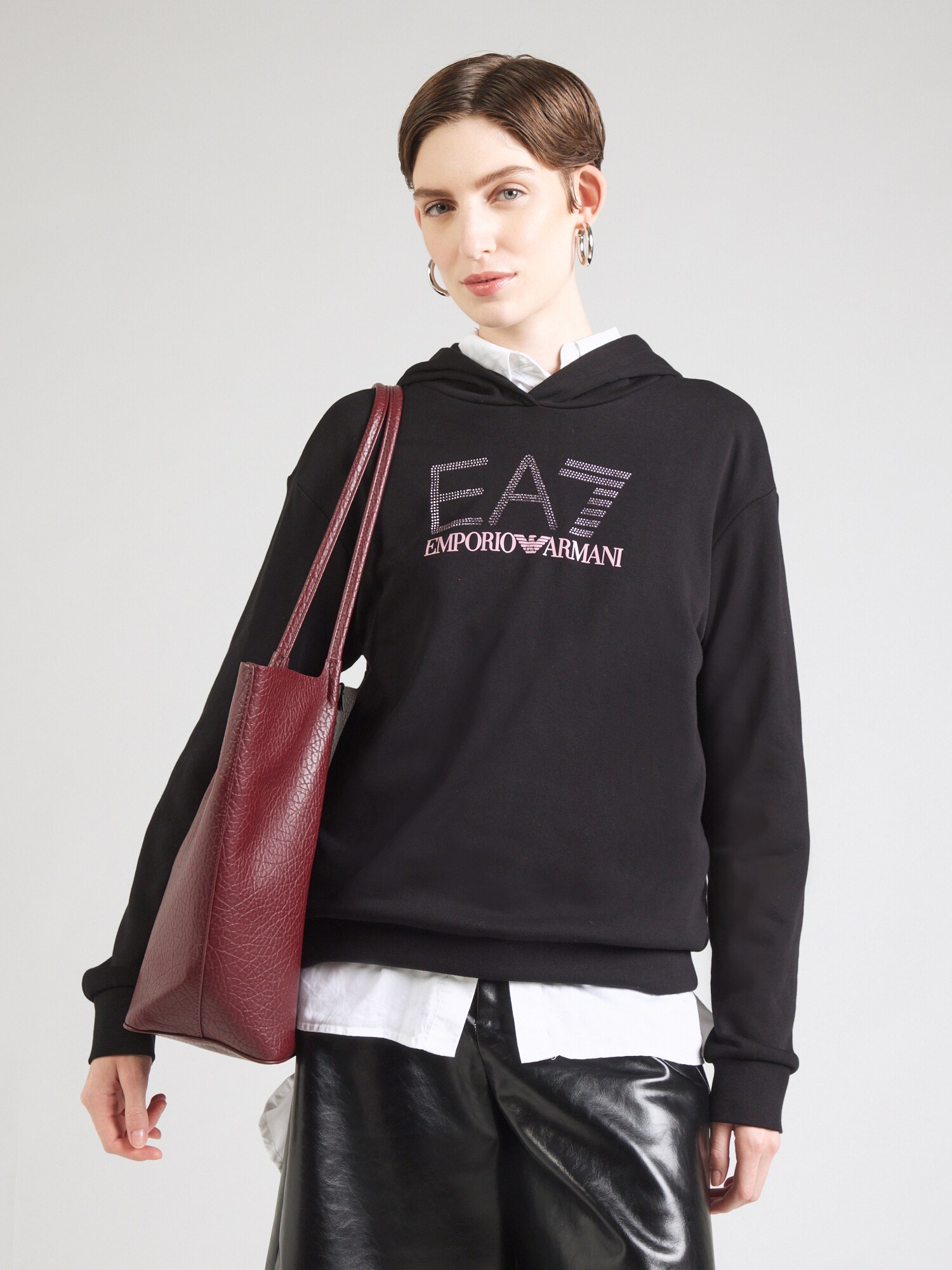 EA7 Emporio Armani Tréning póló  orgona / fekete termék 2. képe