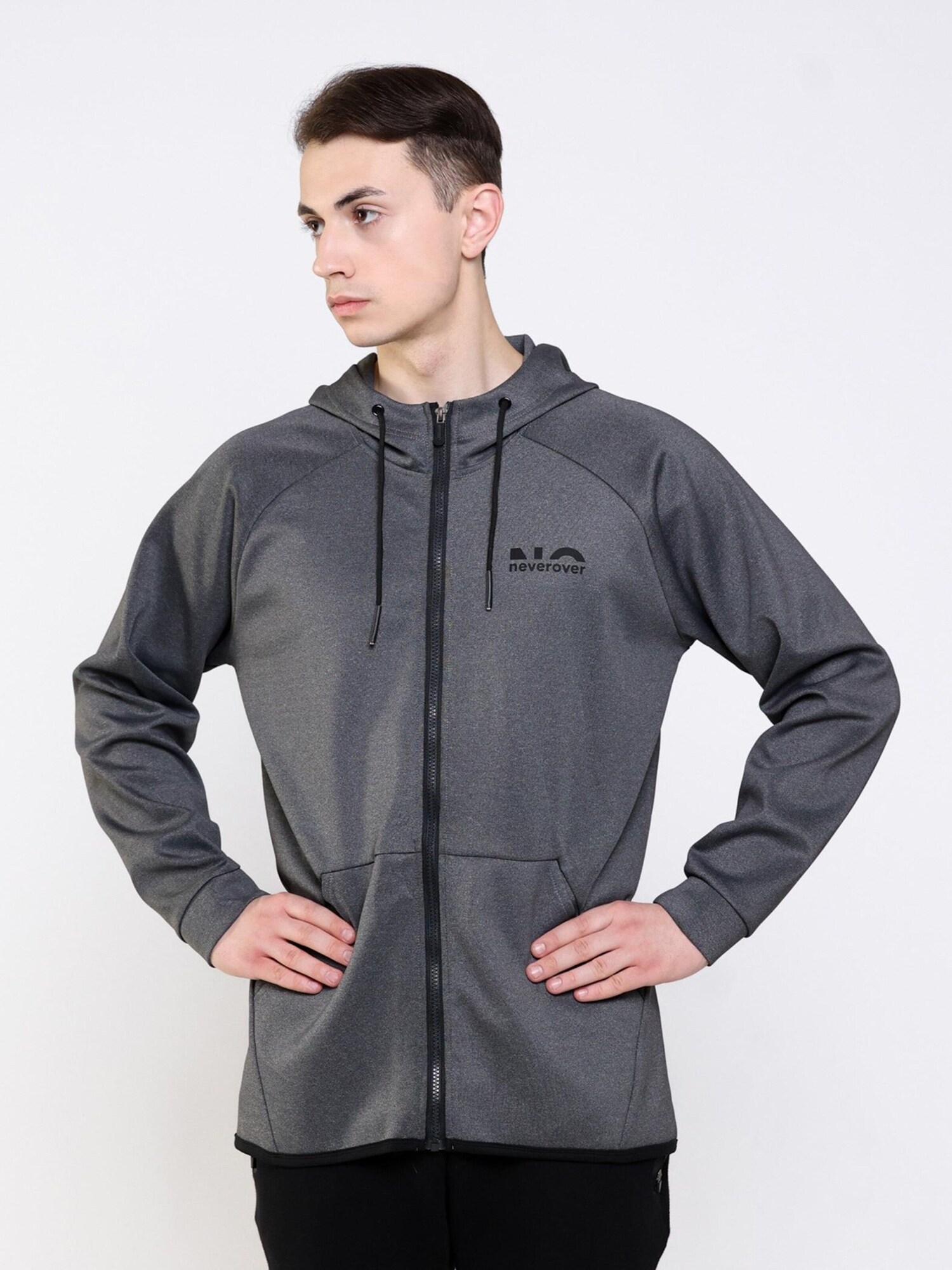neverover Chaqueta deportiva 'Core Zipup Hoodie'  gris