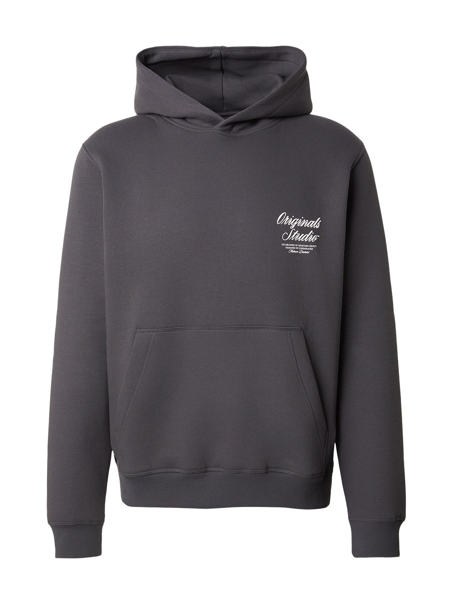 JACK & JONES Bluză de molton 'JWHNORREBRO'  gri metalic / alb murdar