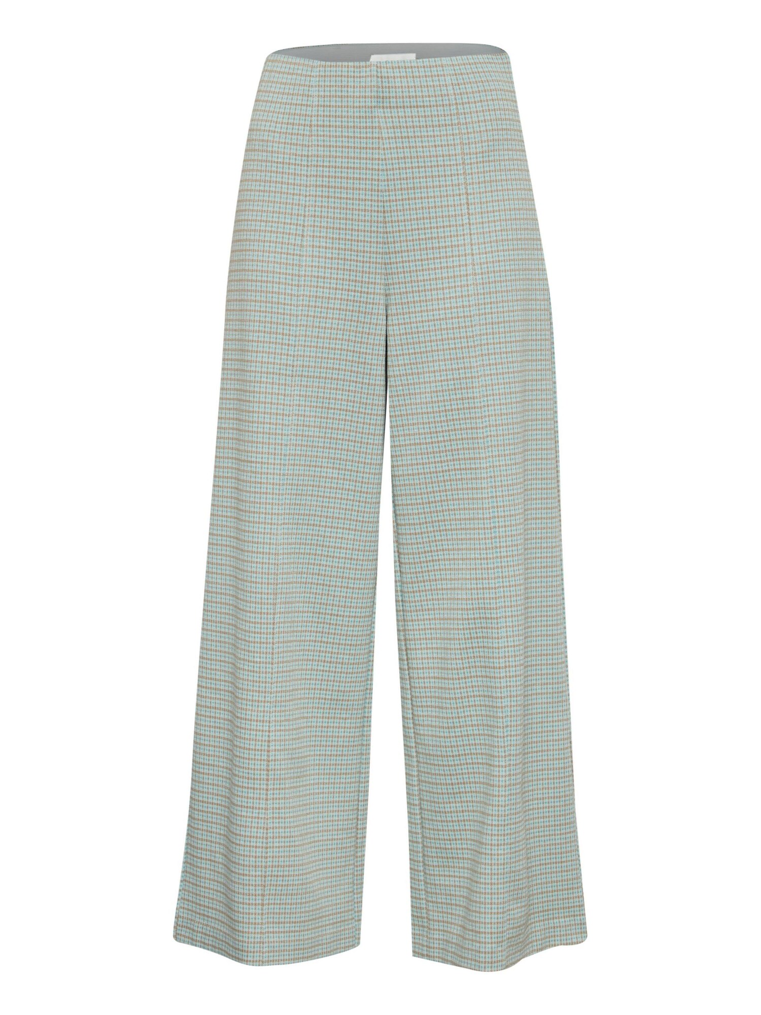 ICHI Pantalón de pinzas 'KATE'  marrón / verde
