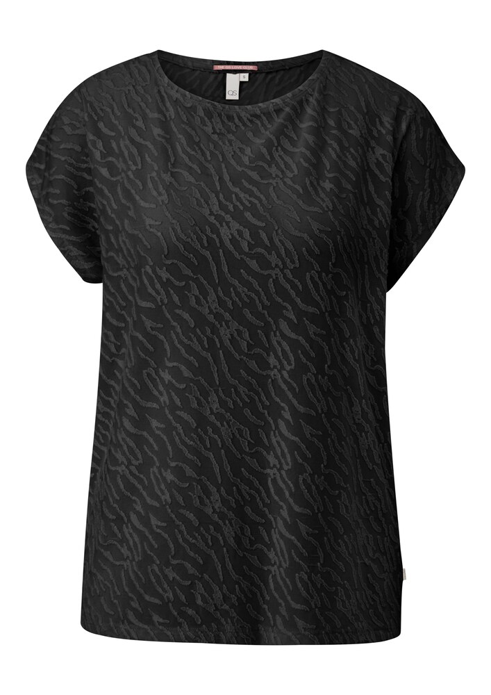 QS Shirt Damen Größe XS anthrazit / schwarz