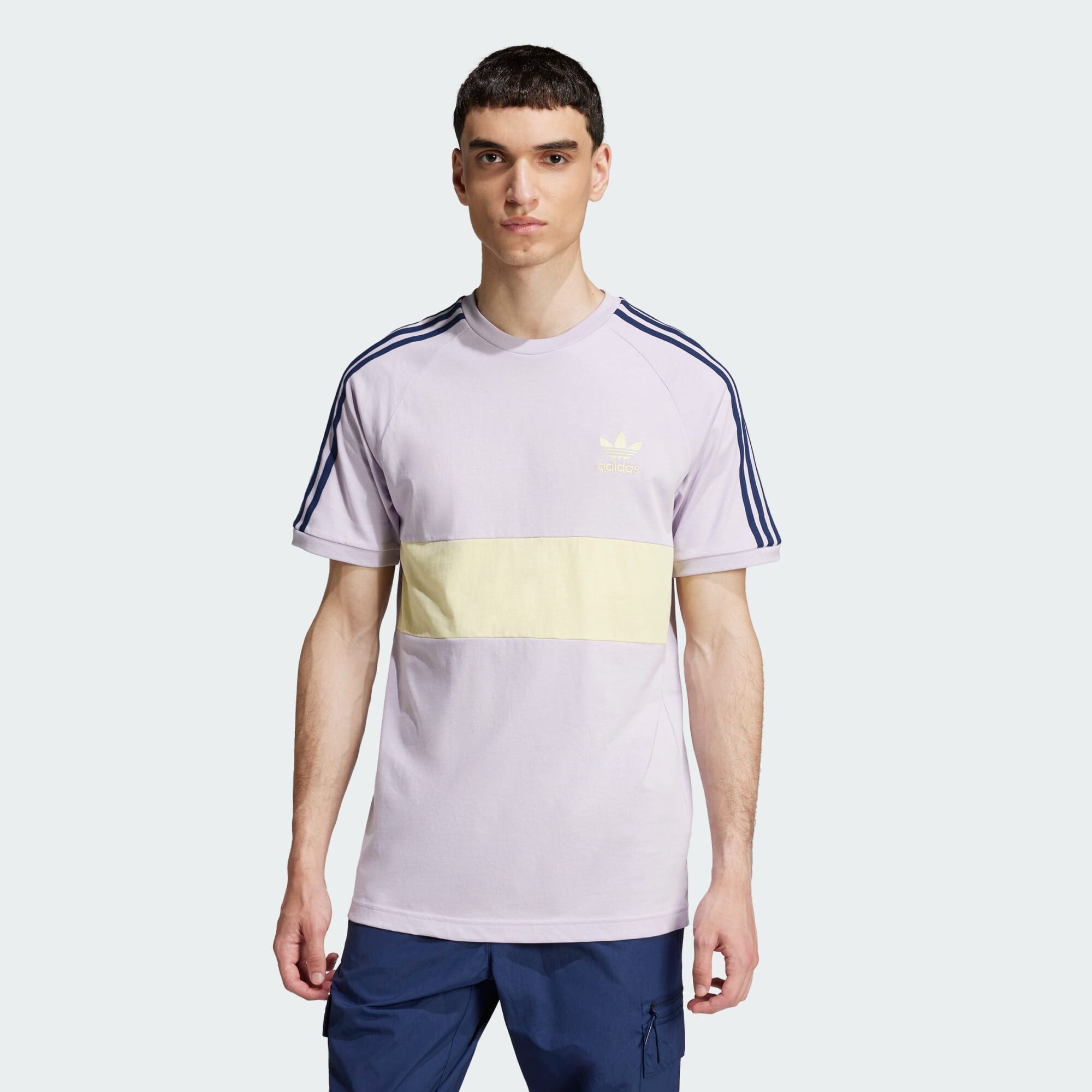 ADIDAS ORIGINALS Póló  sötétkék / pasztellsárga / orgona termék 2. képe