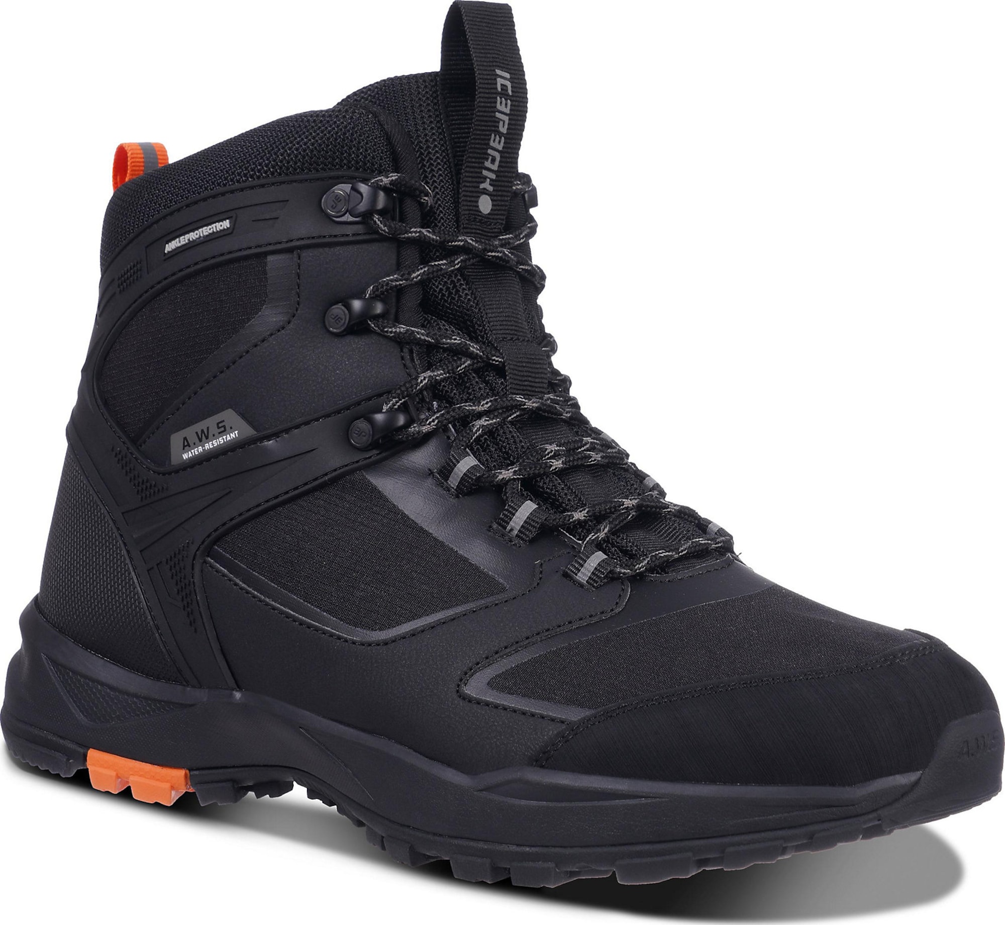 ICEPEAK Bakancsok 'Agadir 2'  világosszürke / narancs / fekete termék 2. képe