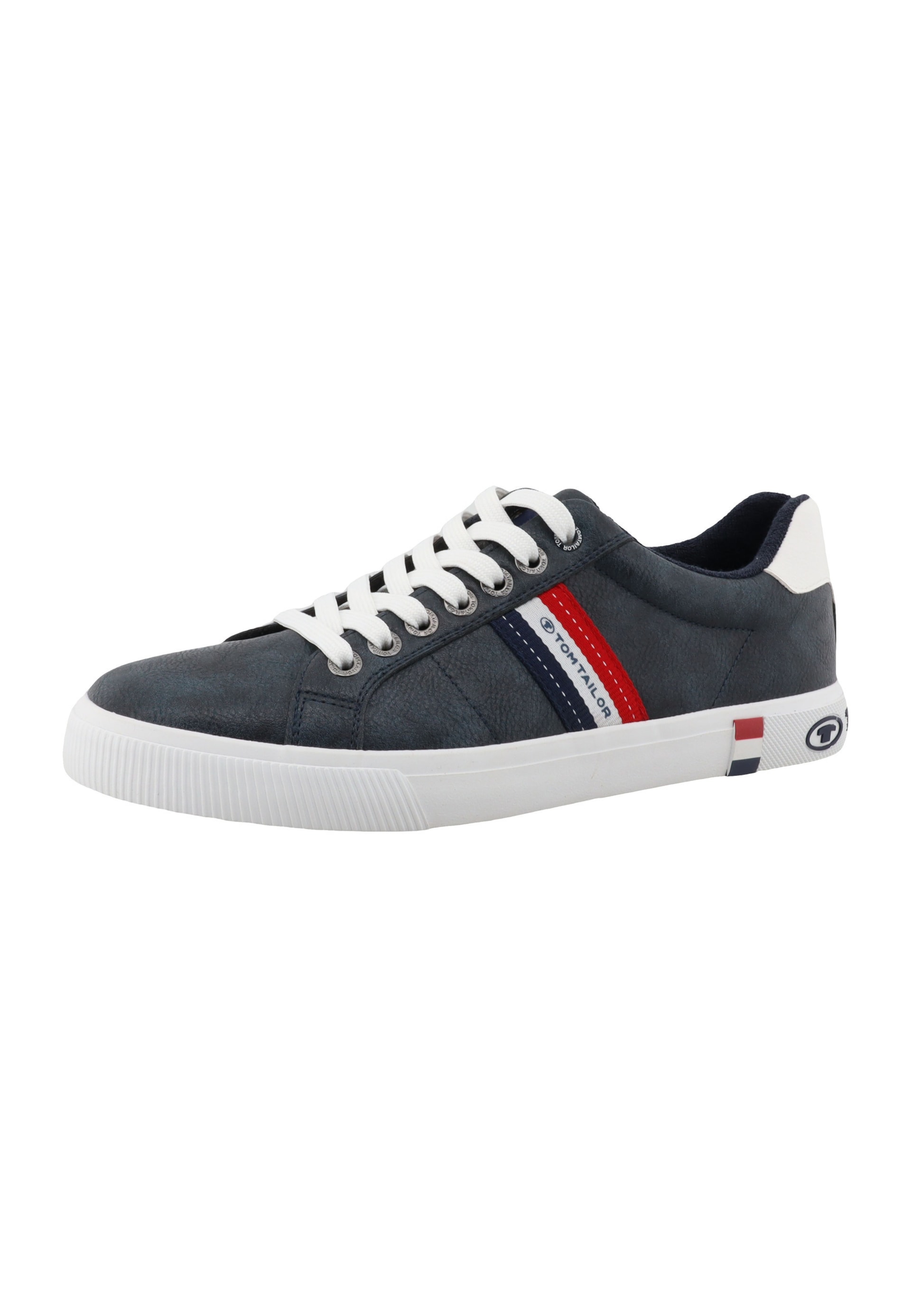 TOM TAILOR Låg sneaker marinblå / röd sneakers herr