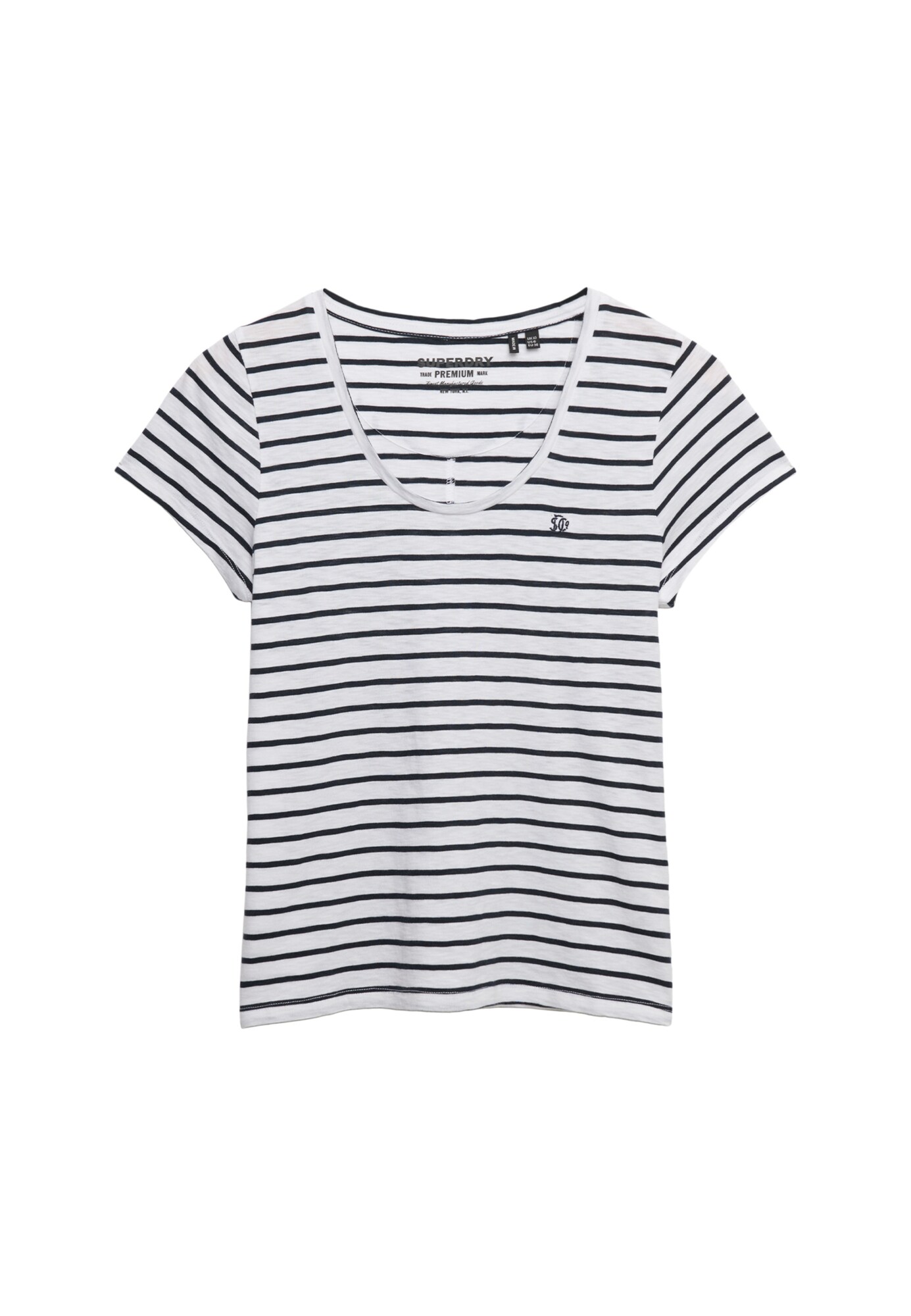 Superdry & Co Tricou  albastru marin / alb