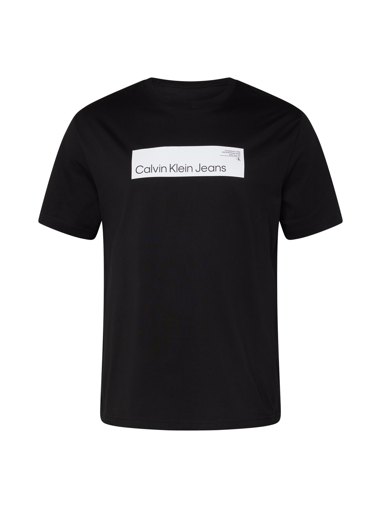 Calvin Klein Jeans Plus Тениска  черно / бяло