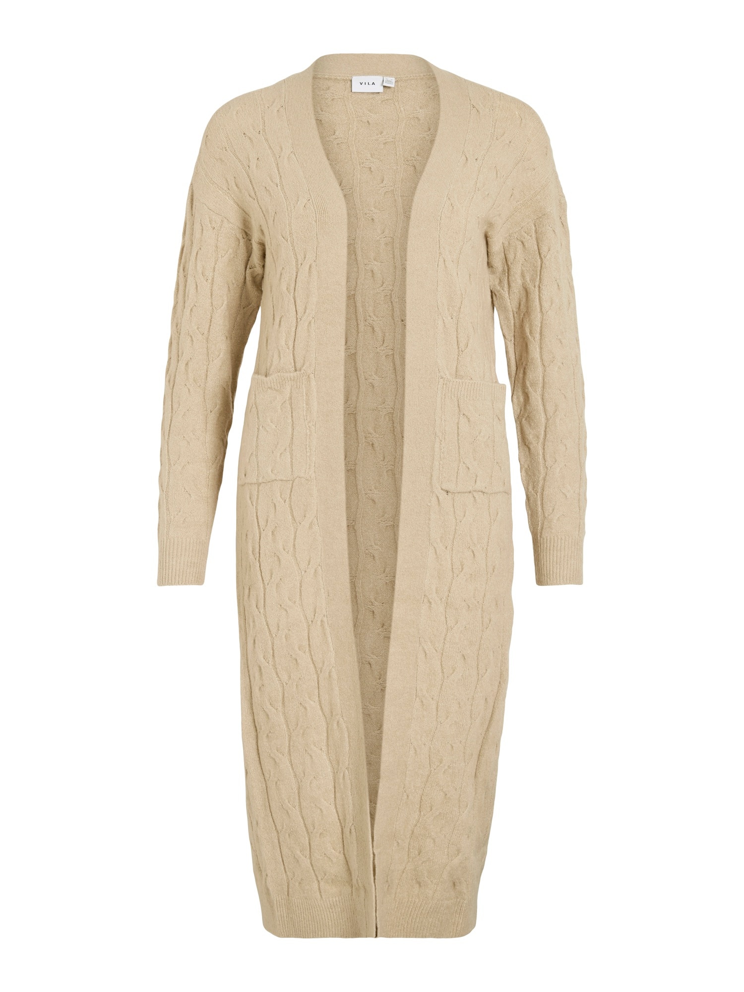 VILA Strickjacke 'VIPEPA' taupe