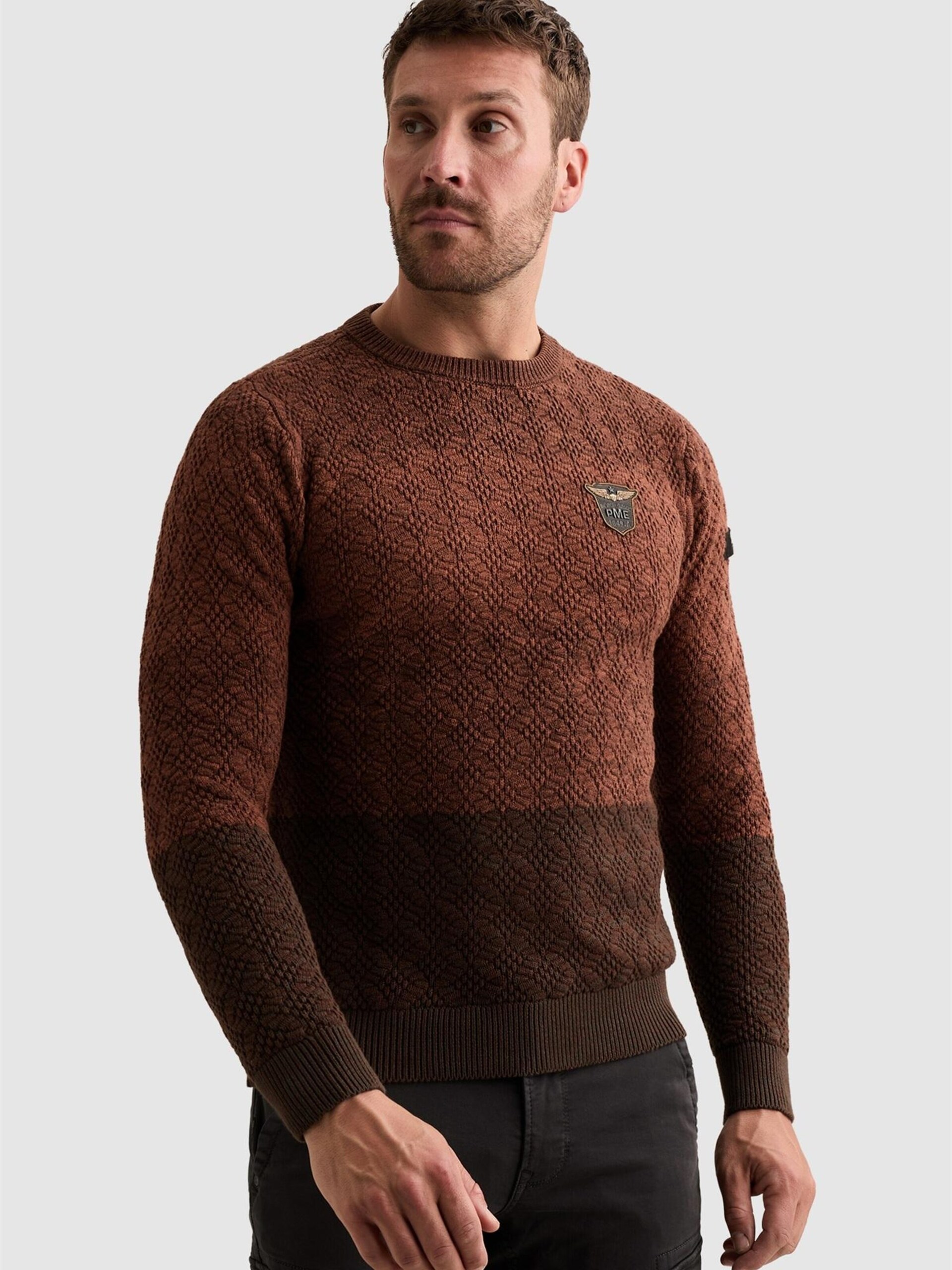 PME Legend Tröja 'Pullover with gradient and tape detail' herr