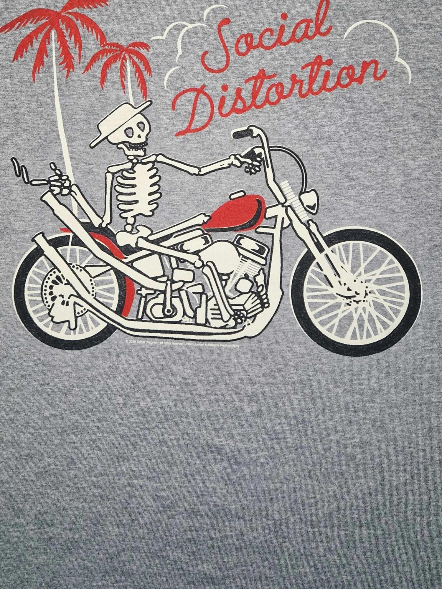 SOCIAL DISTORTION Camiseta 'Chopper'  gris – imagen 3