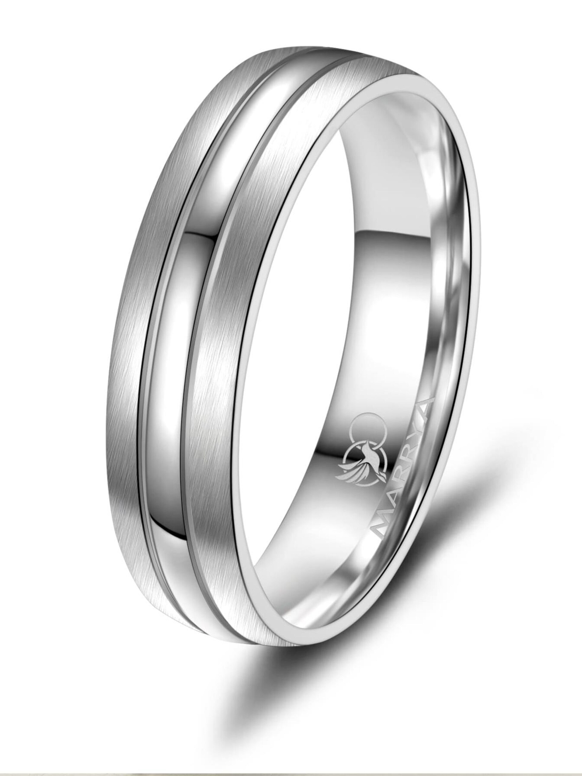 MARRYA Ring 'MARRYA SI-07 Ehering aus Silber' dam