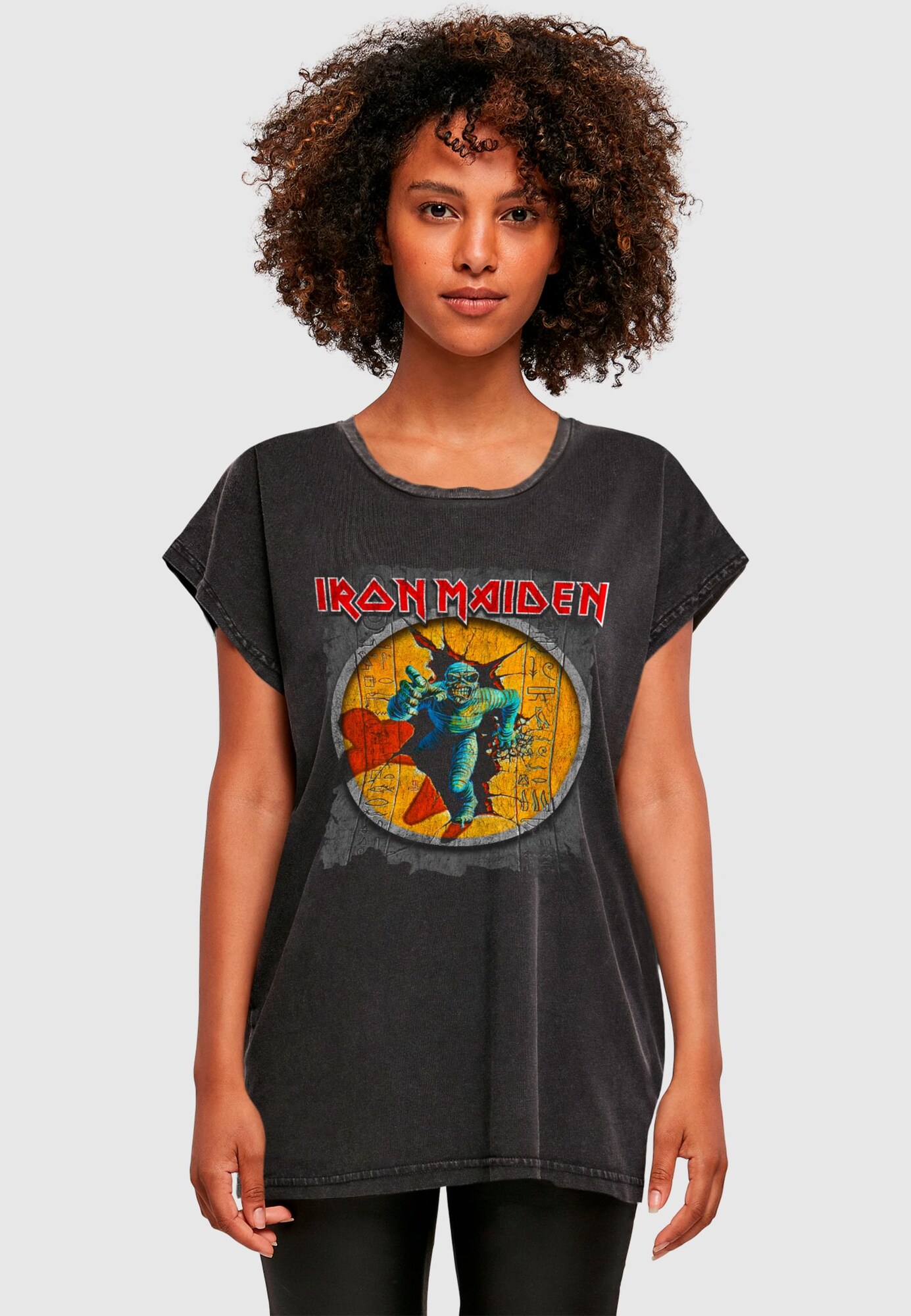 Thumbnail - Merchcode Shirt Powerslave - Mummy Circle Ripped Paper