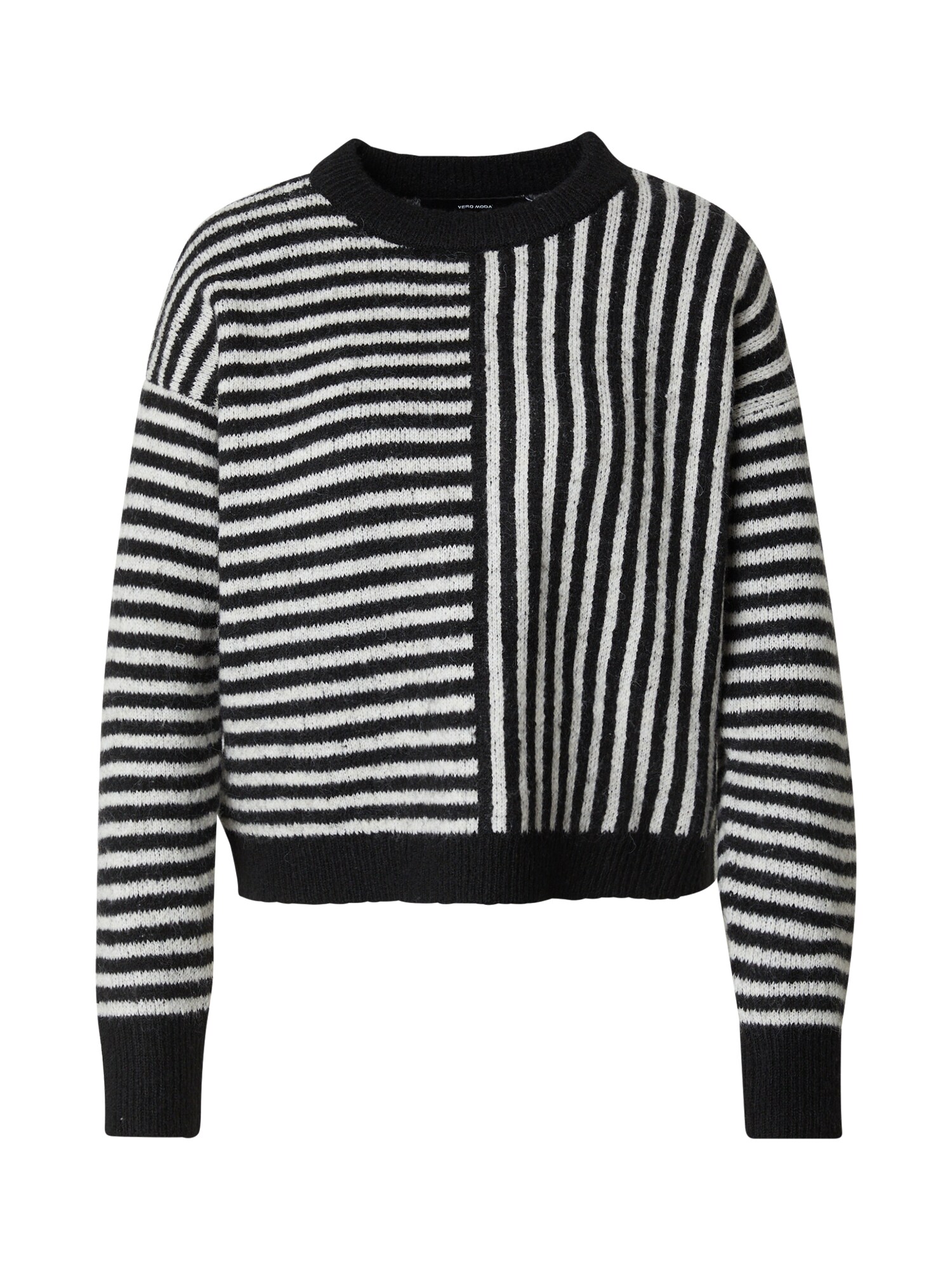 VERO MODA Pulóver 'VMUranus'  ekrü / fekete akciós termékkép 1