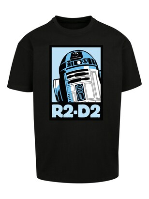 F4NT4STIC Shirt ‘Star Wars R2-D2’ Blauw / Grijs / Zwart / Wit